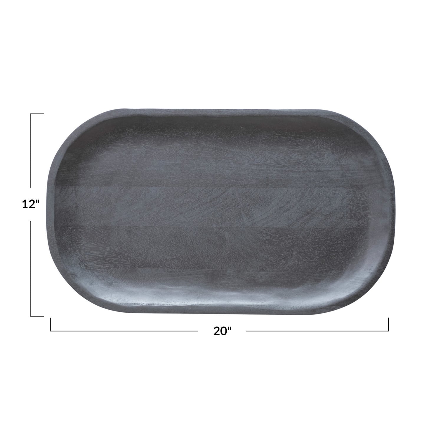 Hello Honey® 20" Wide Black Mango Wood Serving Board