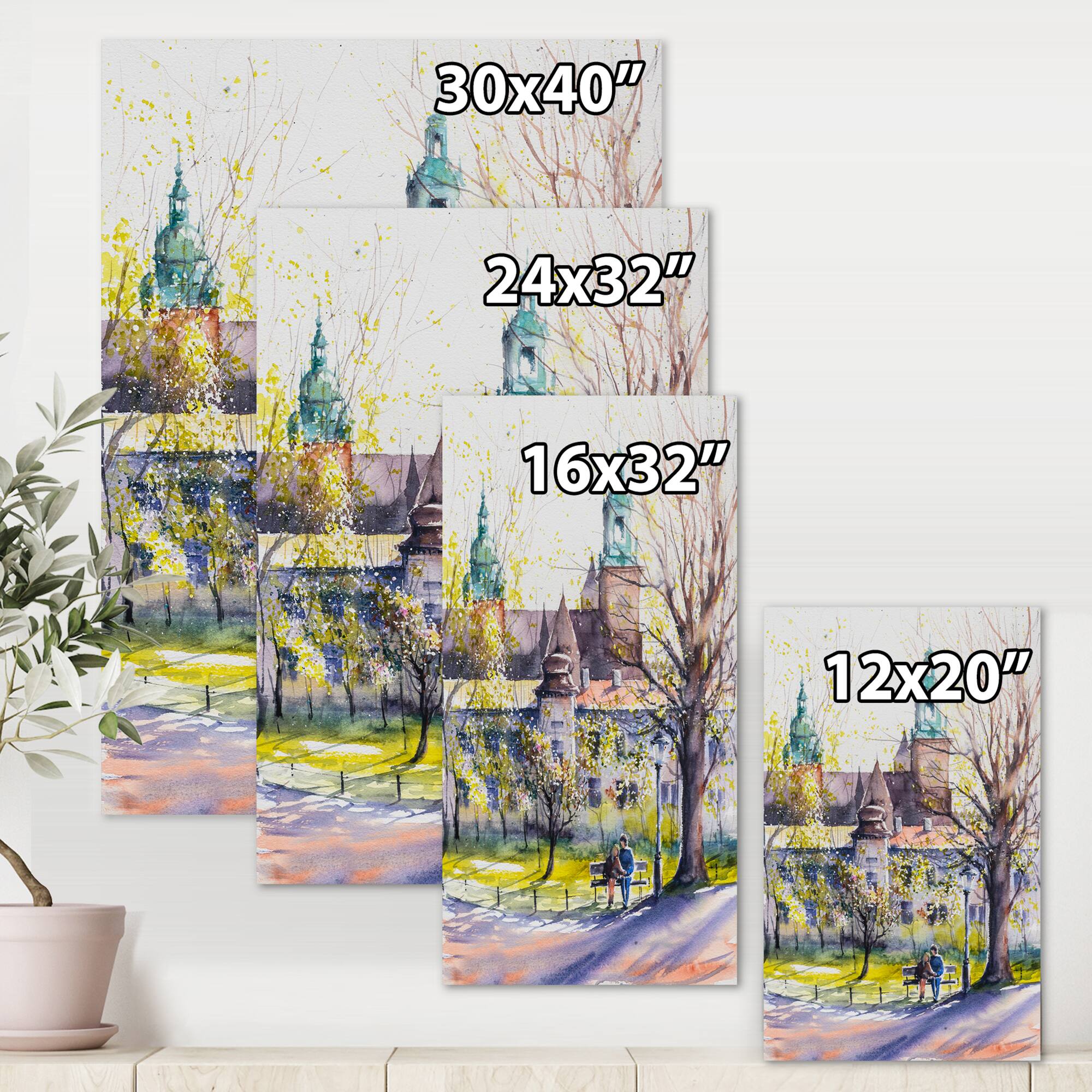 Designart - Castel Through The Trees of The Park