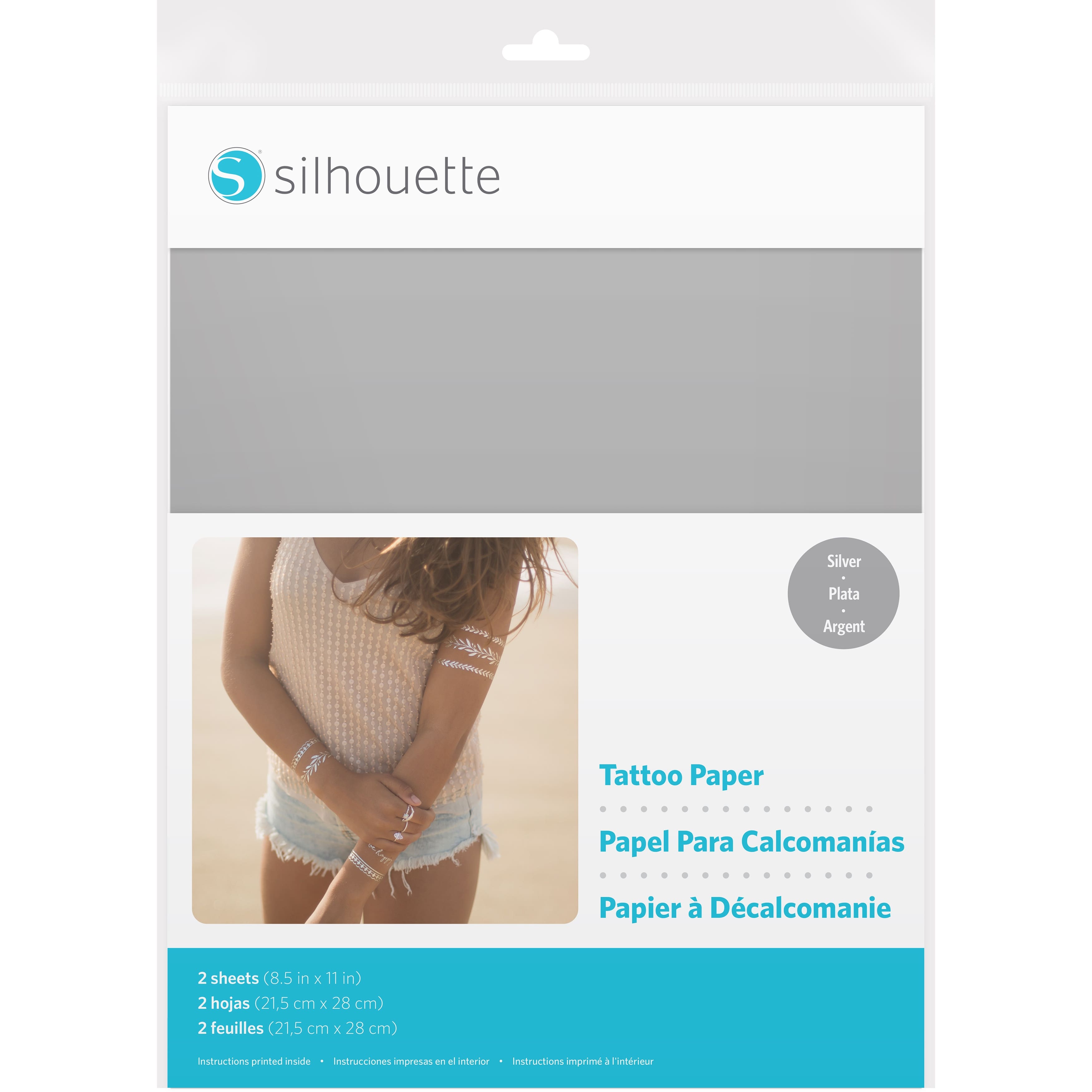 Silhouette White Temporary Tattoo Paper 2 Sheets  Hobbycraft