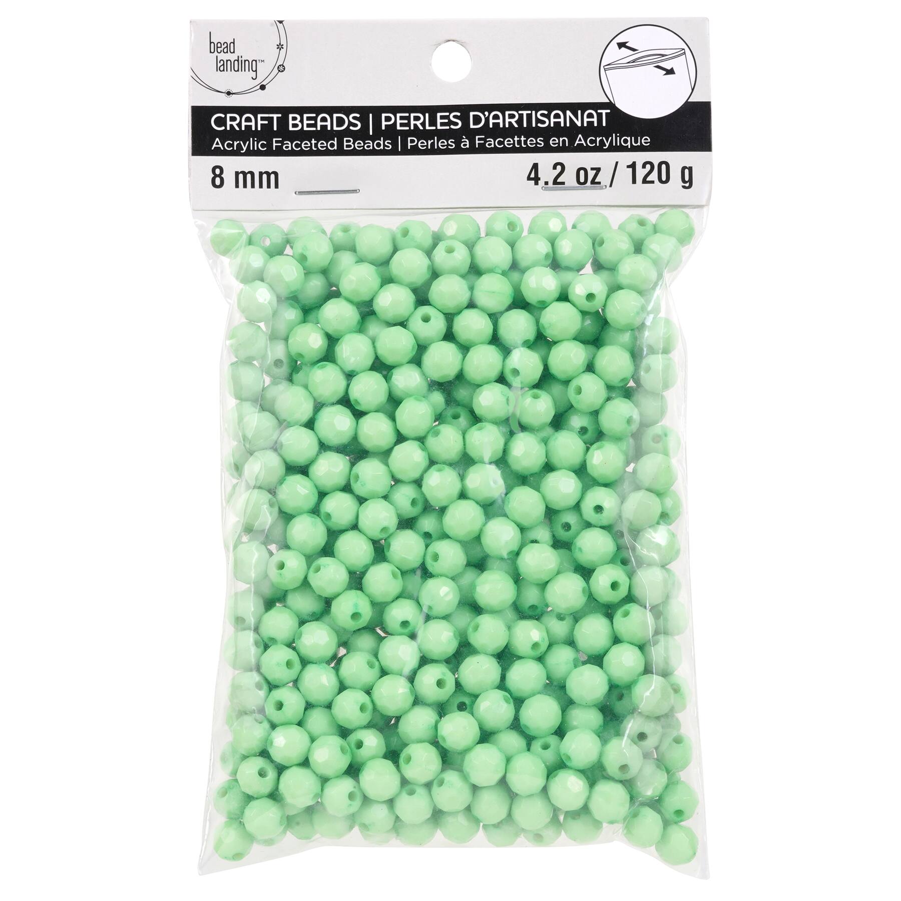 8mm Faceted Acrylic Round Craft Beads by Bead Landing™