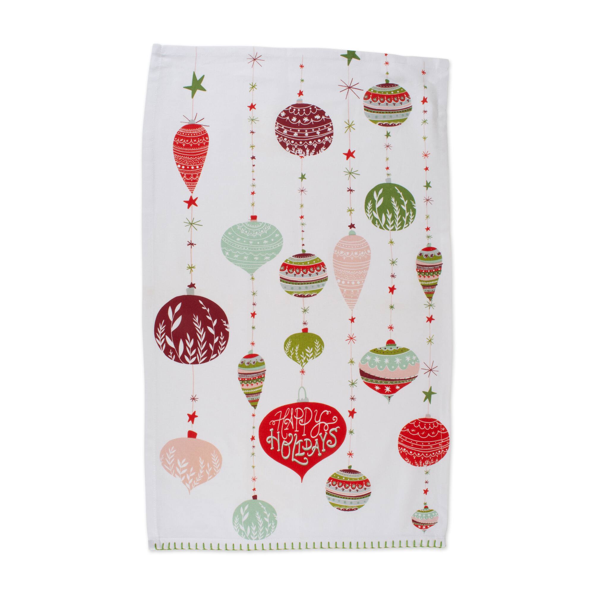 DII® Christmas Trimmings Printed Dishtowel Set