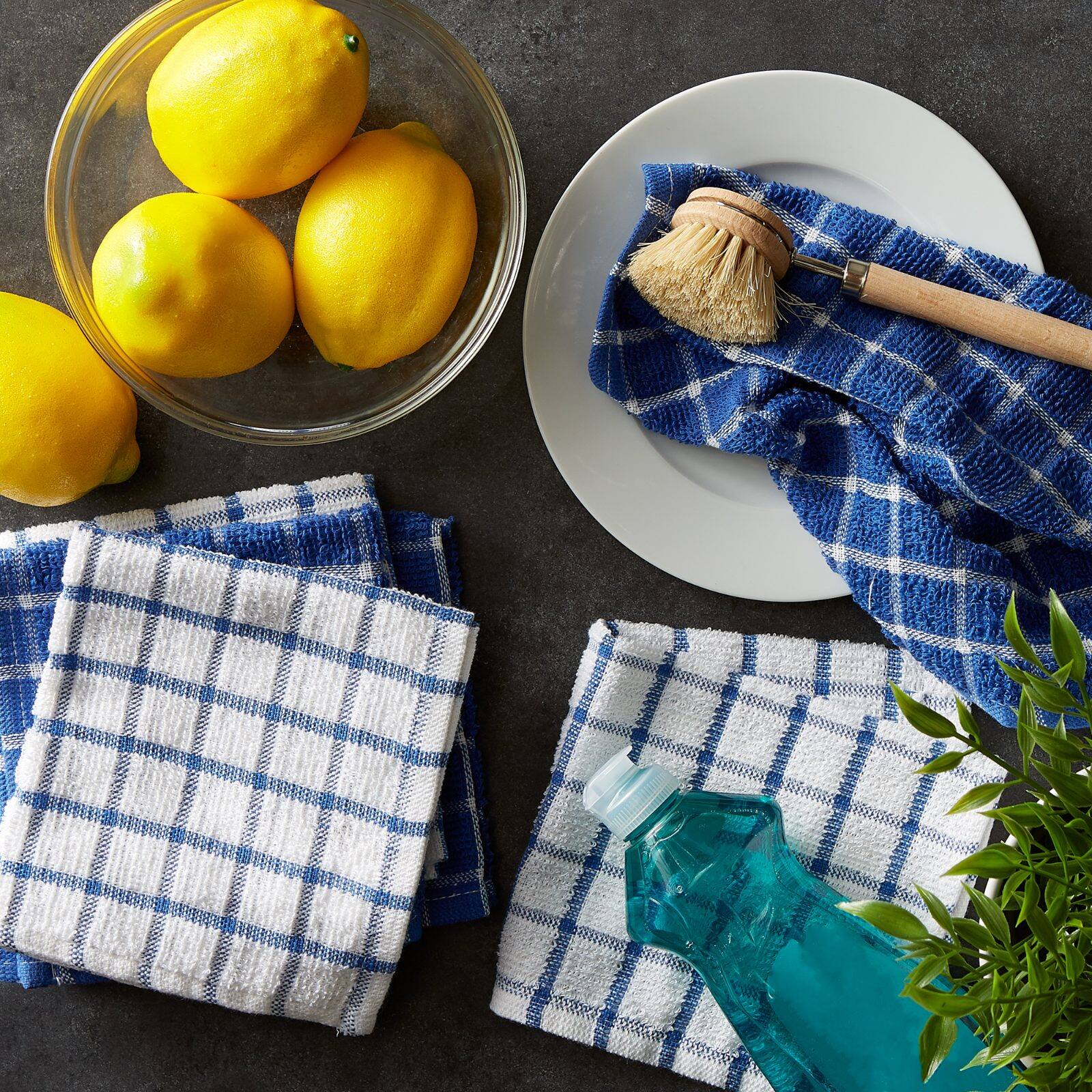 LE Dish Mesh Cloth, small, blue (set of 2)