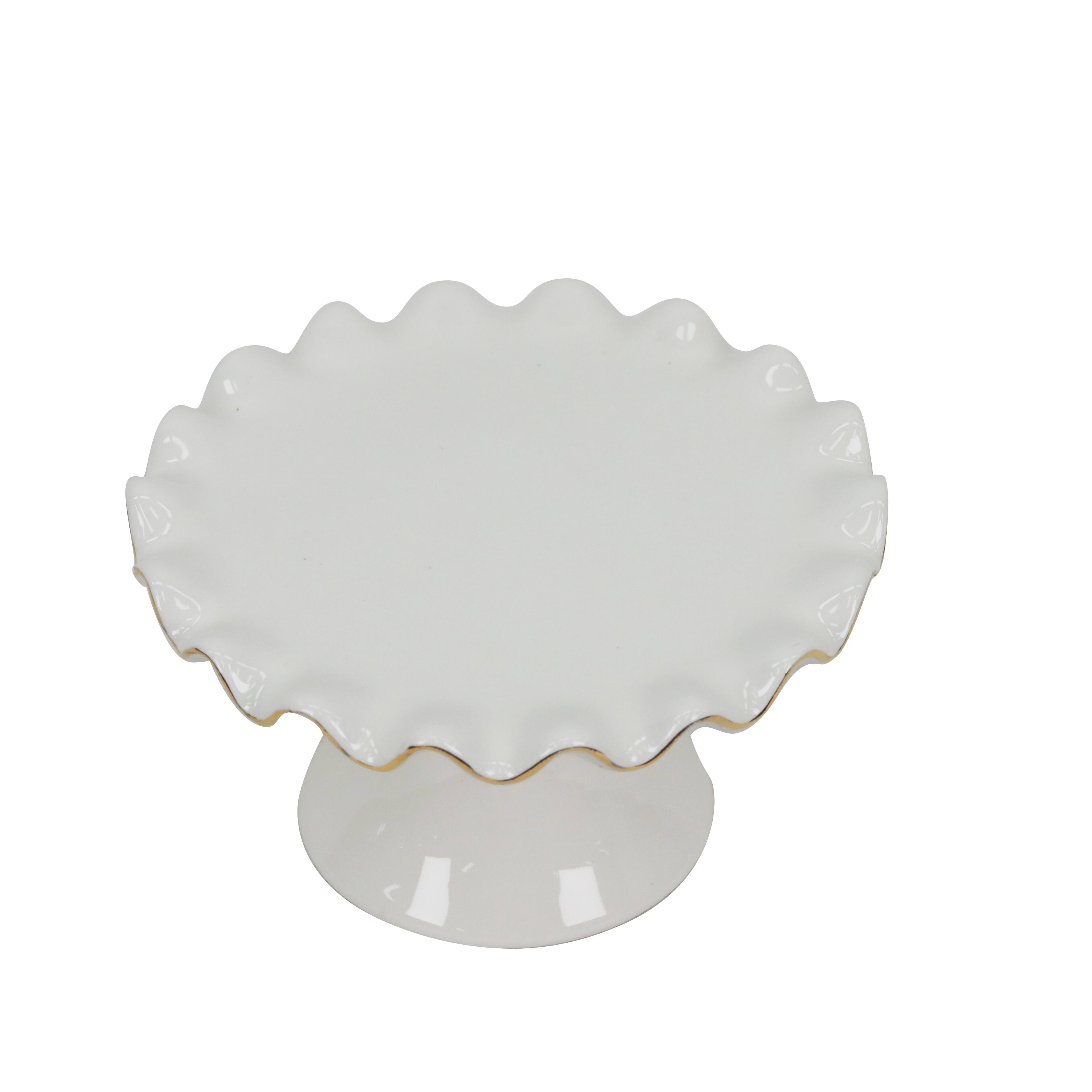 5.5&#x22; Ruffled Ceramic Cake Stand by Ashland&#xAE;