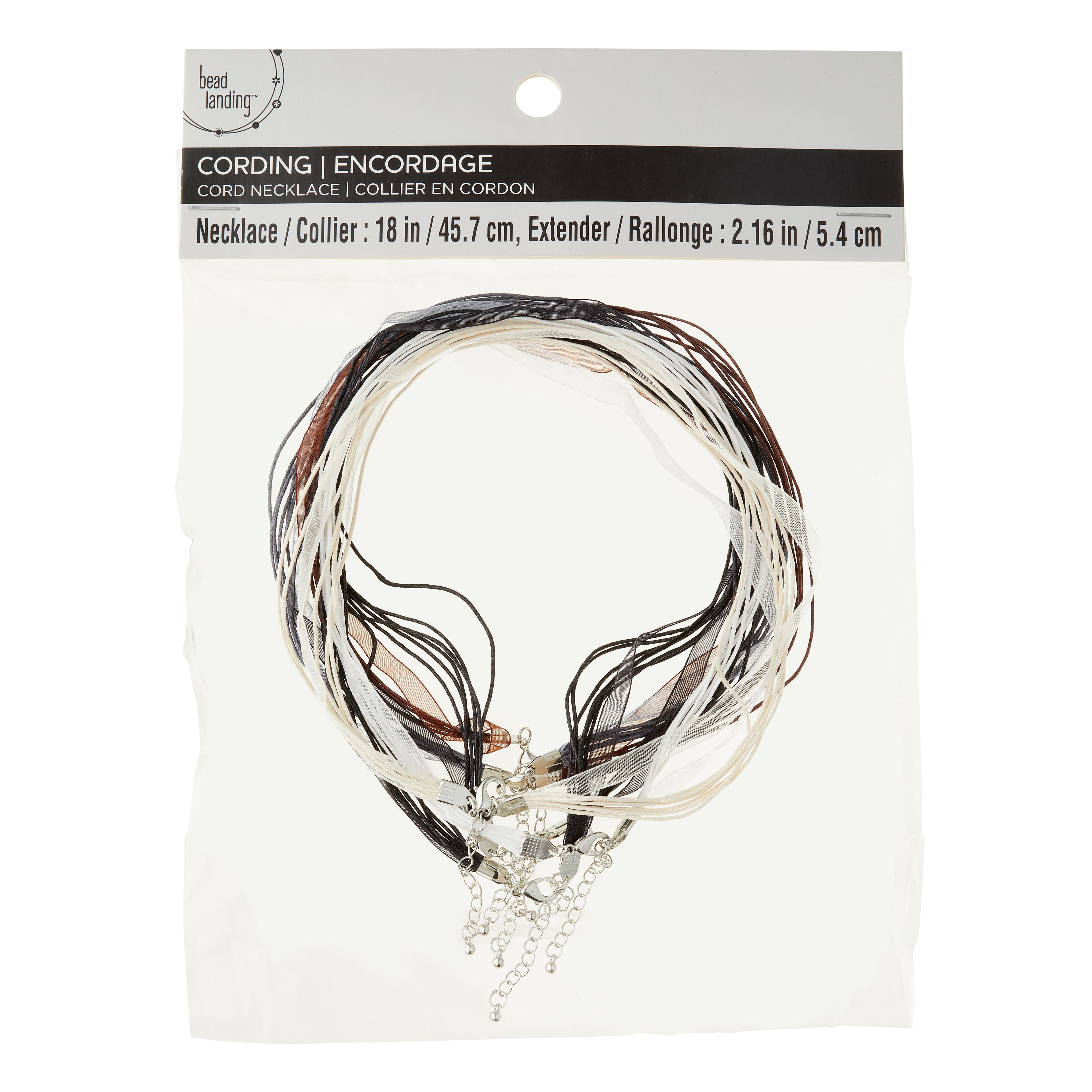 12 Packs: 6 ct. (72 total) 18" Ribbon Cord Necklaces by Bead Landing™