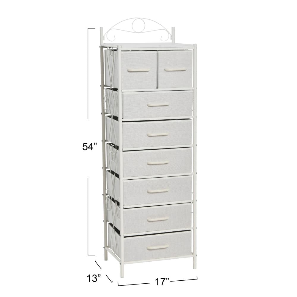 Household Essentials Victoria 54&#x22; 8-Drawer Narrow Dresser