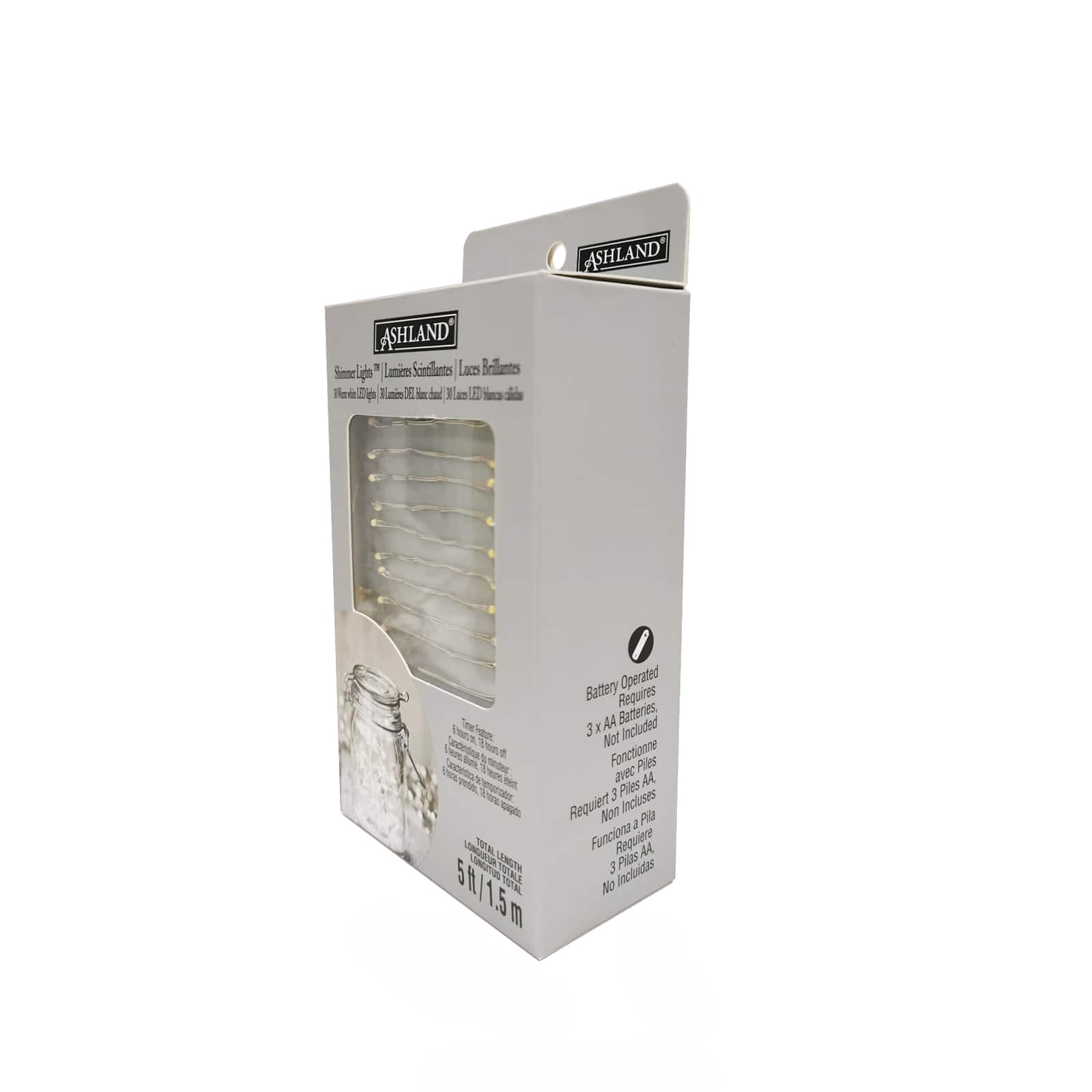 12 Pack: Shimmer Lights™ White LED String Lights by Ashland®