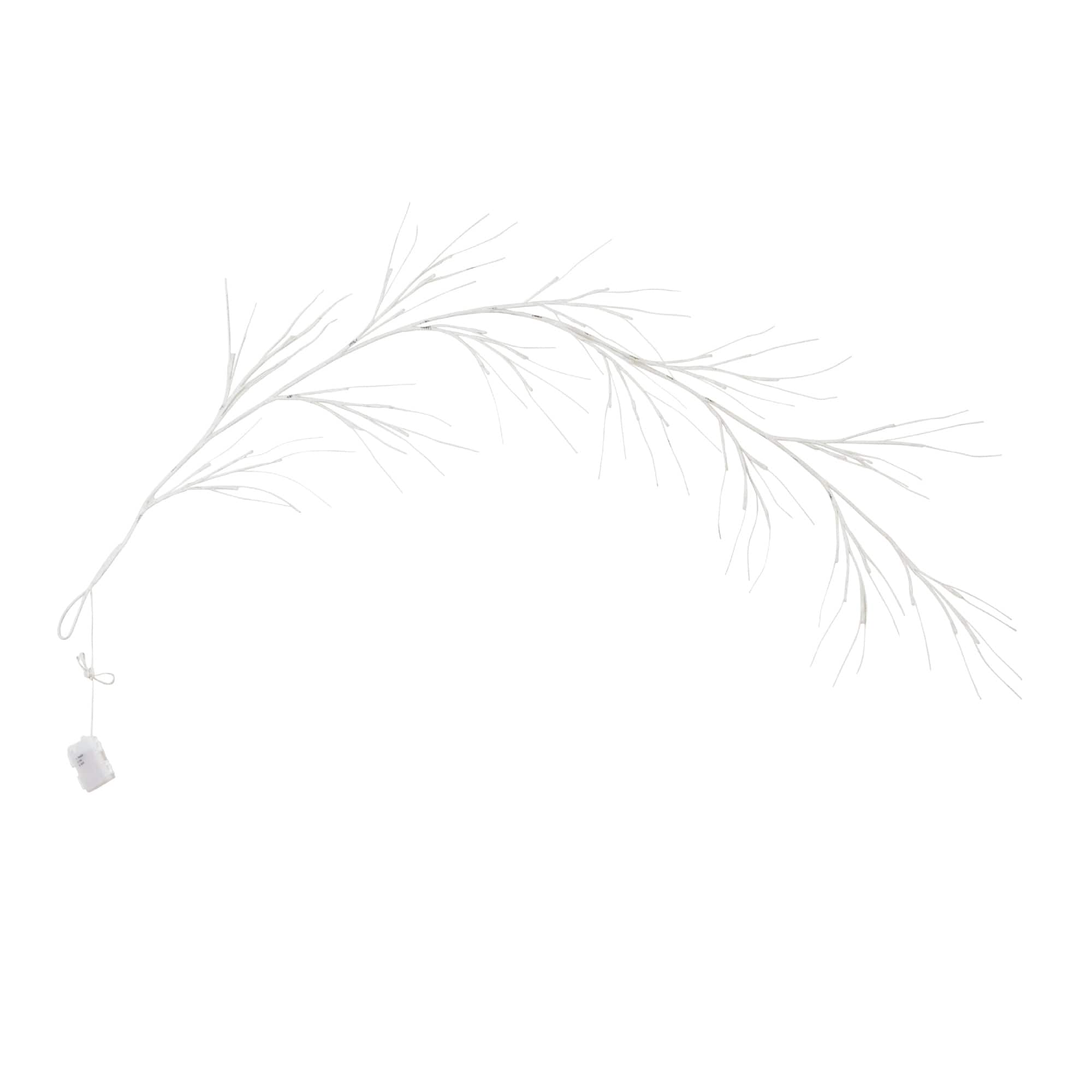 6ft. Artificial White Birch Warm White LED Pre-Lit Garland