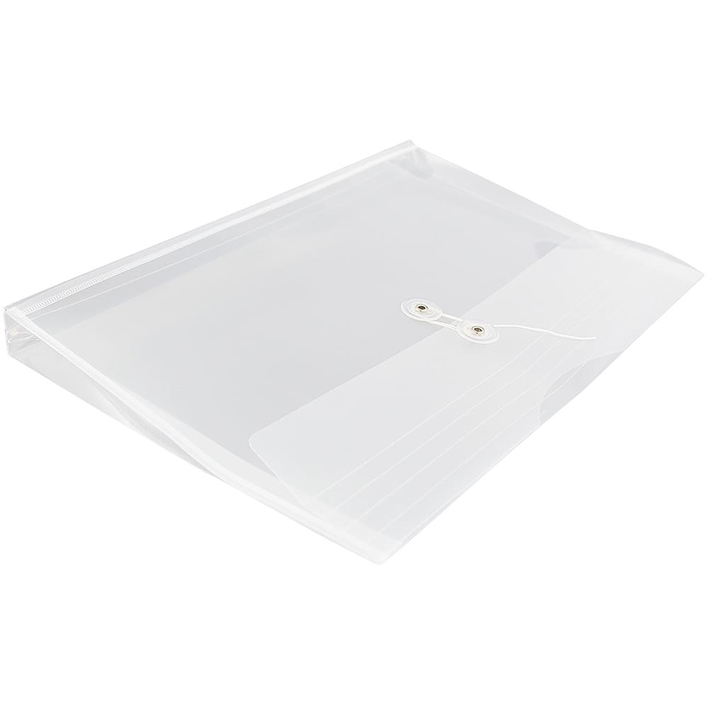 JAM Paper 9.75&#x22; x 14.5&#x22; Button &#x26; String Tie Closure Plastic Envelopes, 12ct.
