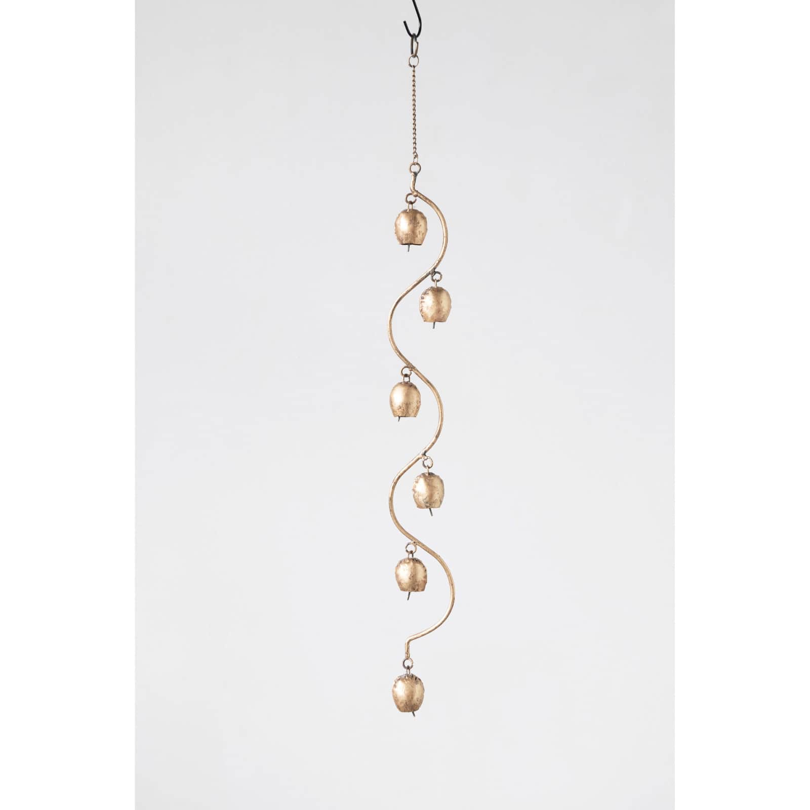 Hello Honey® 2.5" Antique Brass Finish Hanging Metal Bells Décor