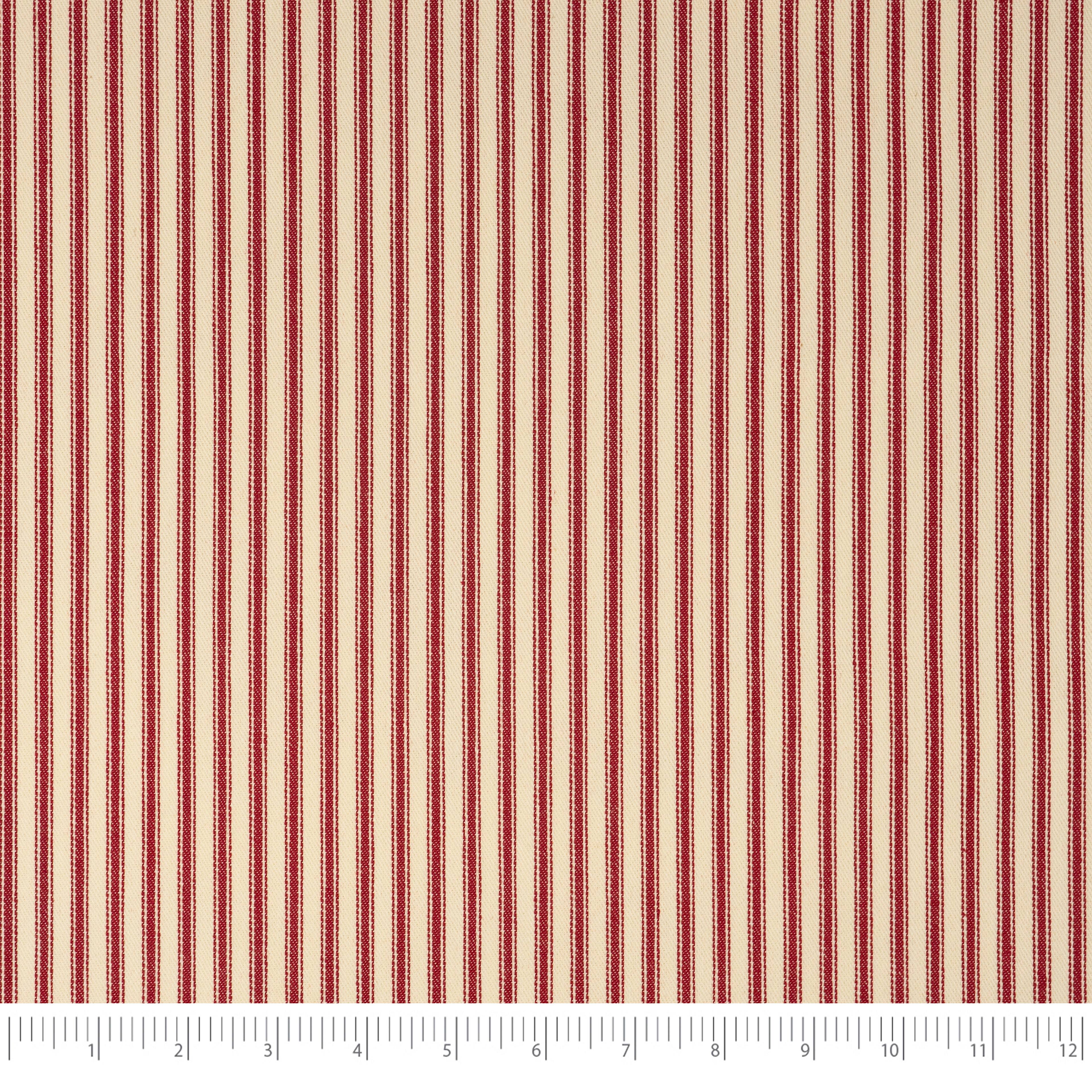 12 yd. Full Bolt: Roc-Lon Woven Ticking Stripe Cotton Fabric