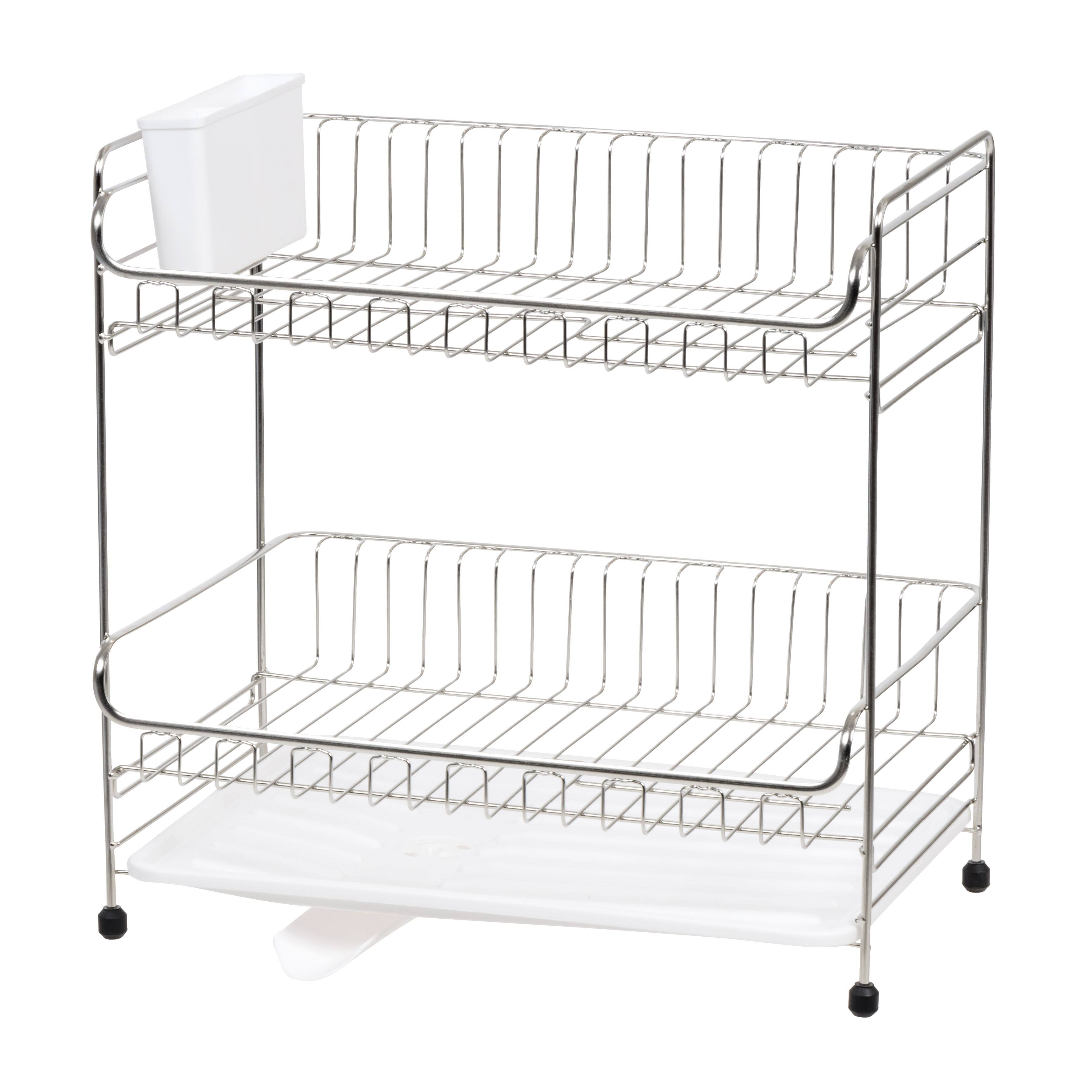 IRIS&#xAE; 15.75&#x22; Stainless Steel 2-Tier Dish Rack
