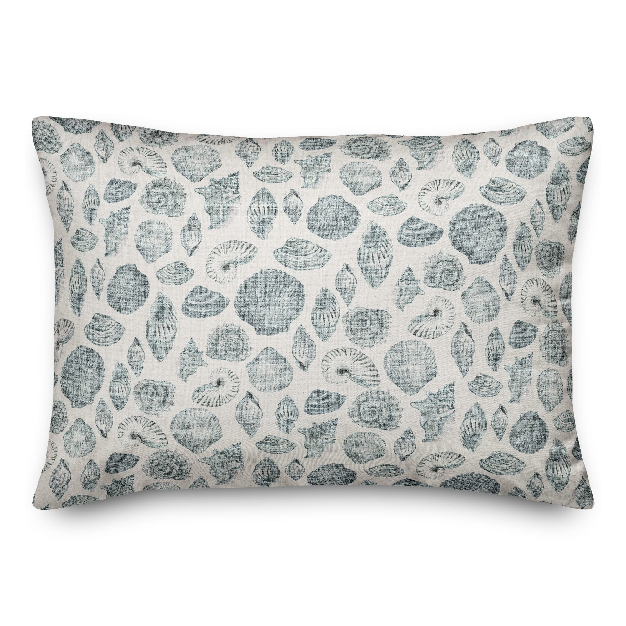 Blue Multicolor Shell Throw Pillow