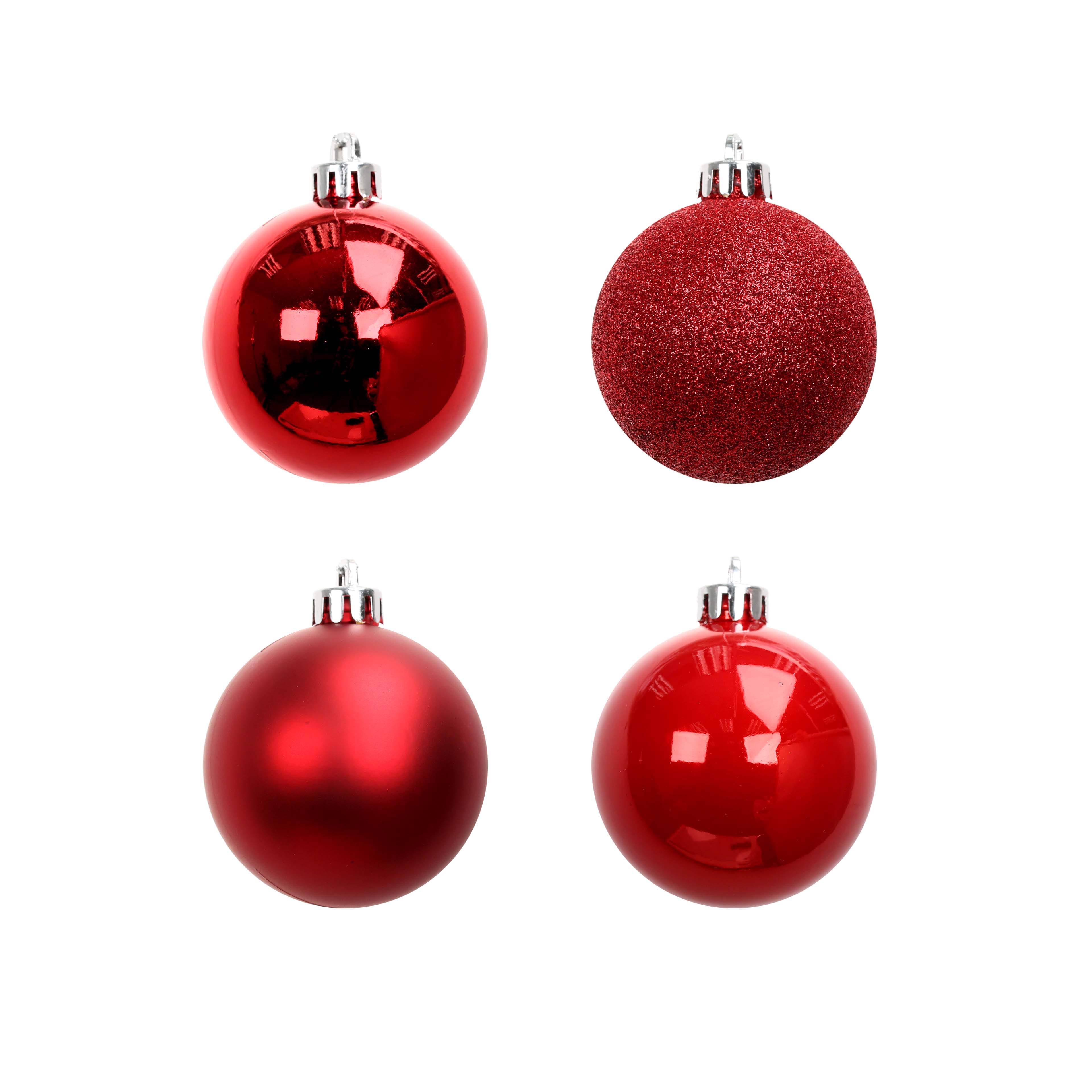 50 Pack 2.25&#x22; Red Shatterproof Ball Ornaments by Ashland&#xAE;