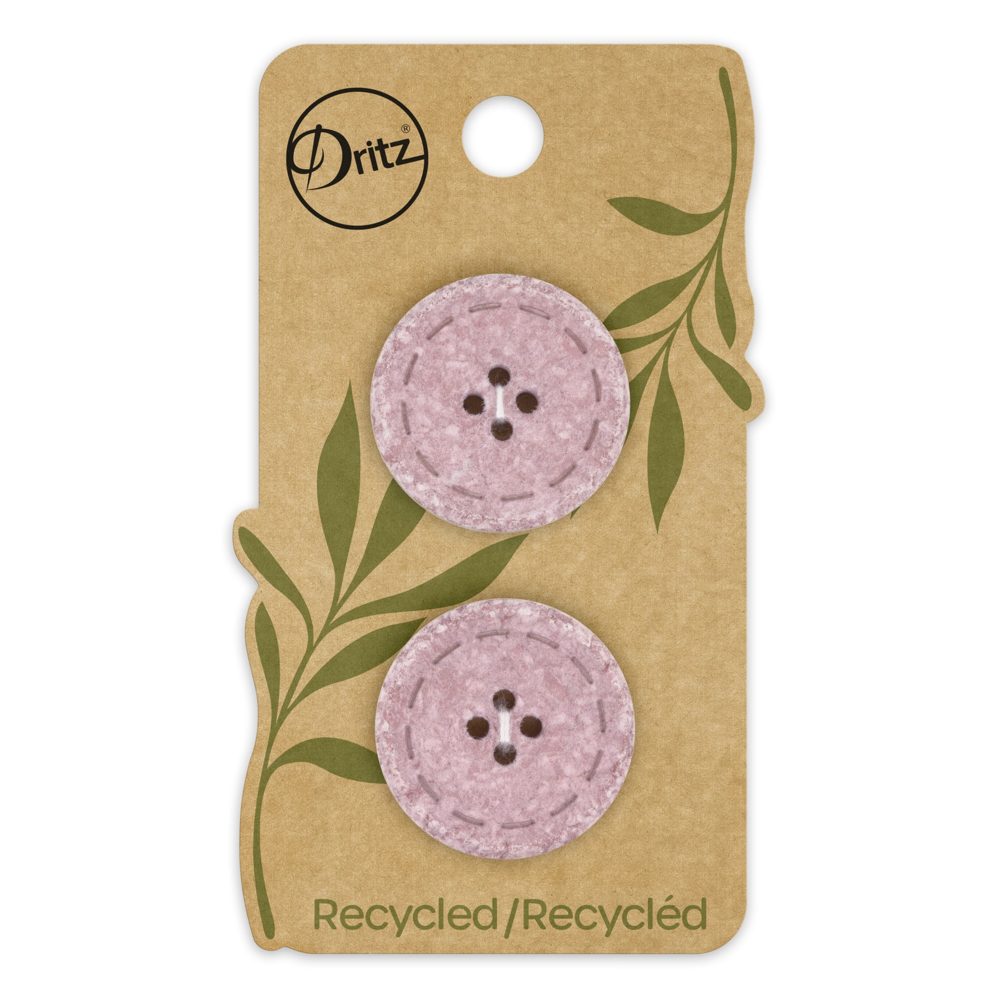 Dritz 25mm Recycled Cotton Round Stitch Buttons Natural : Target