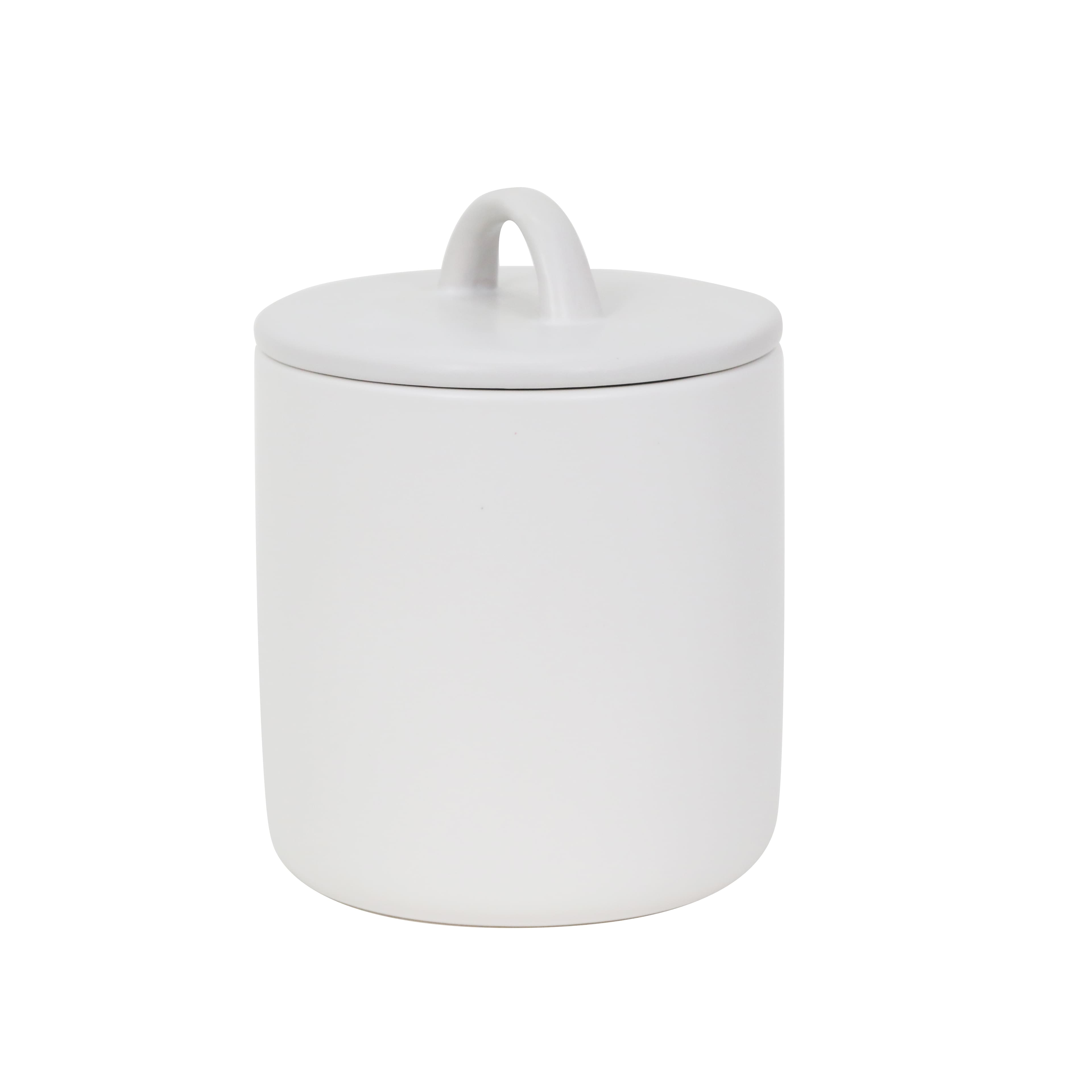 6.25&#x22; White Stoneware Canister by Ashland&#xAE;