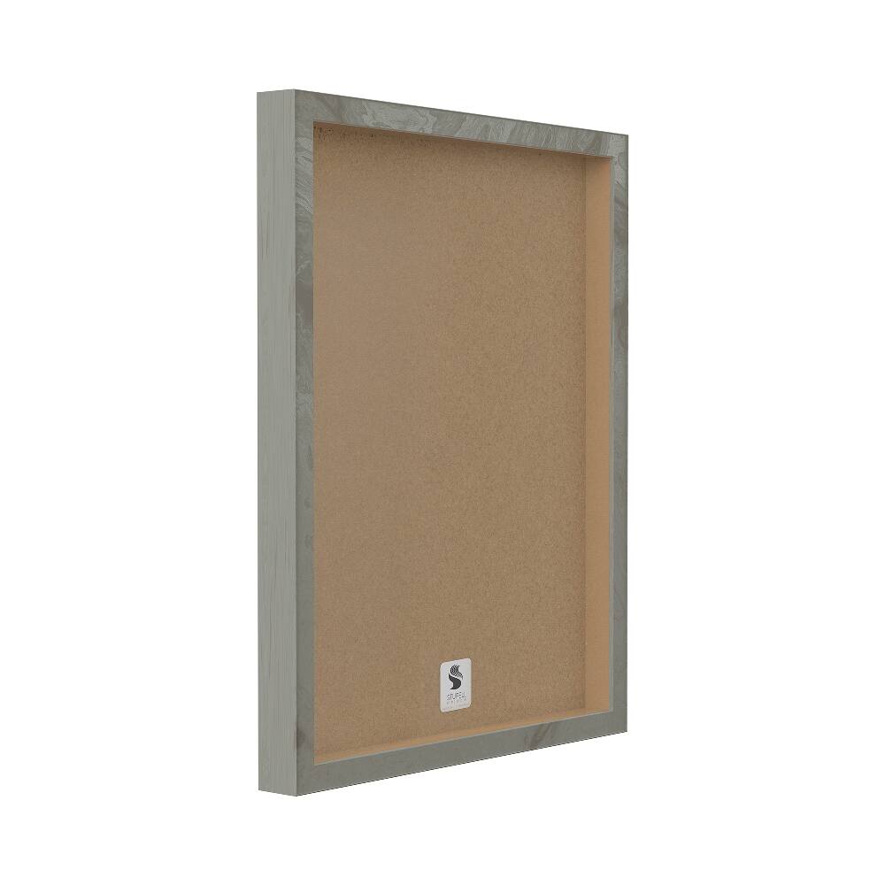 Stupell Industries Autumn Lake Misty Landscape Distant Pine Tree Forest Framed Giclee Art