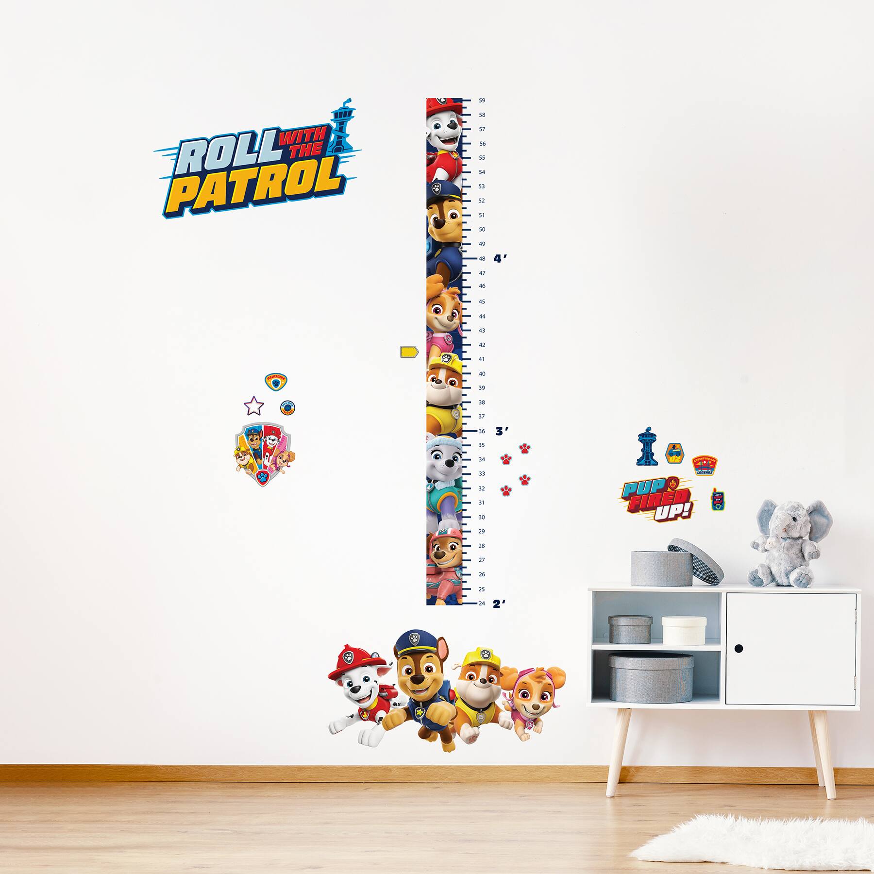 RoomMates Paw Patrol Friends Growth Chart