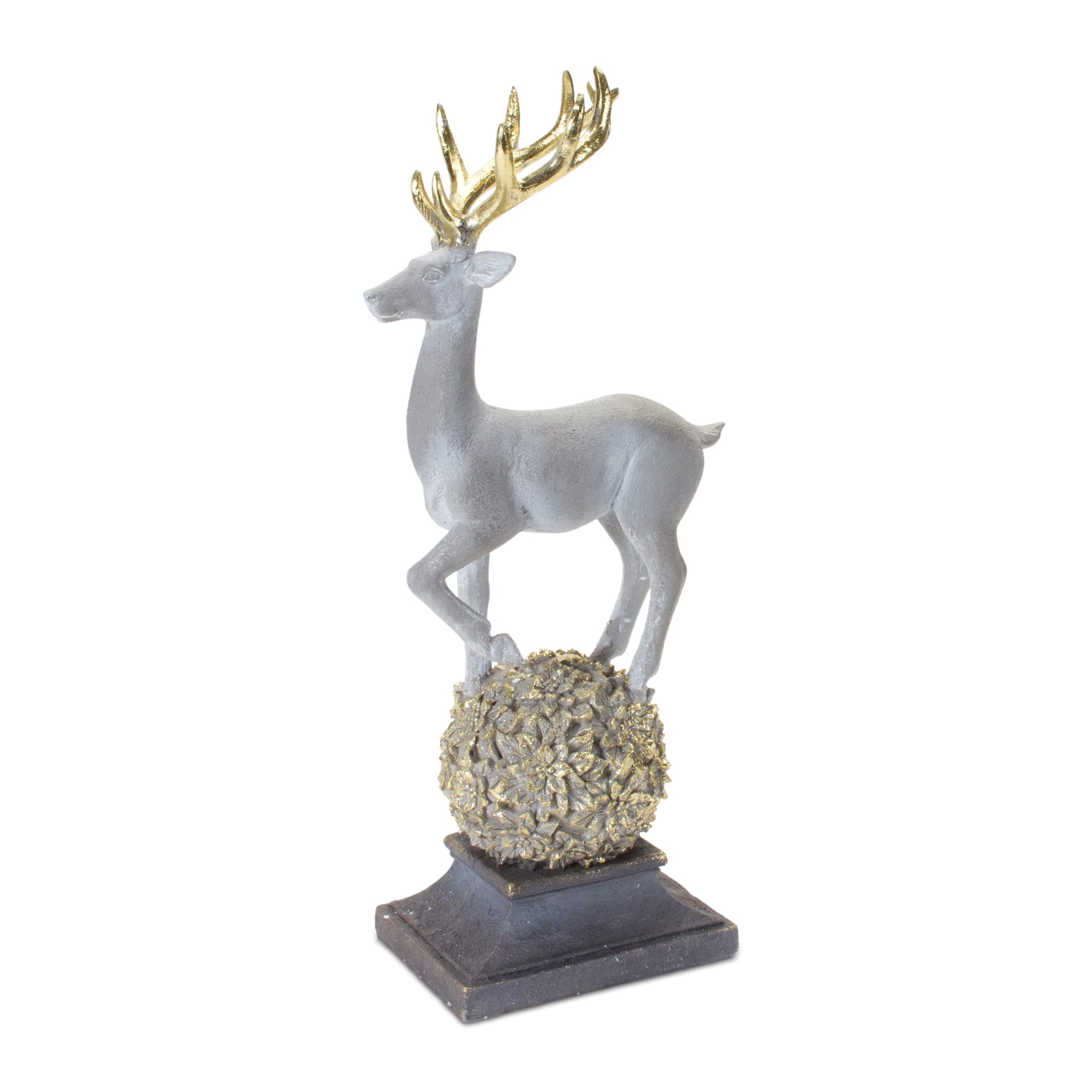 14&#x22; Winter Deer Figurine on Orb
