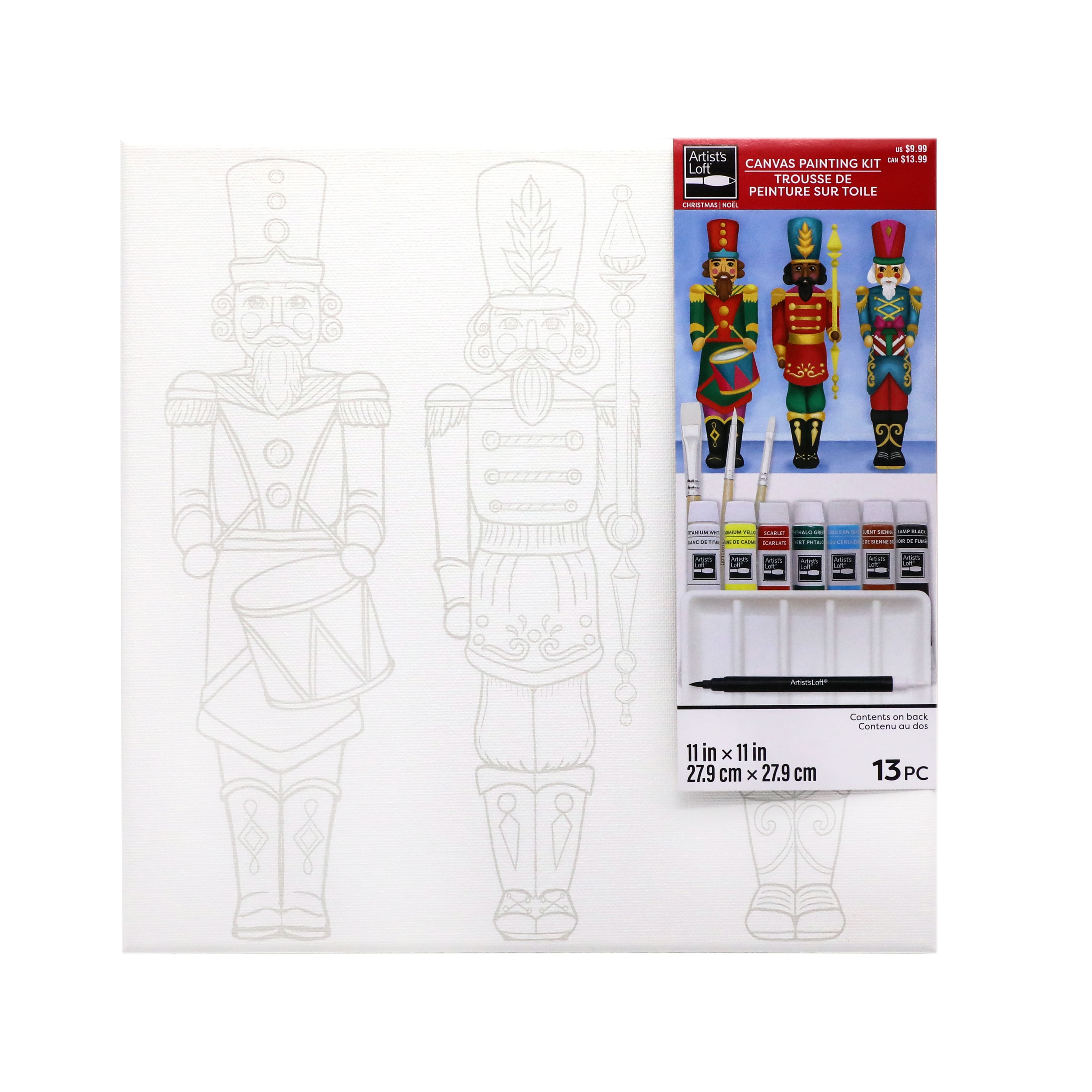 Nutcrackers Canvas Painting Kit by Artist&#x27;s Loft&#xAE; Christmas