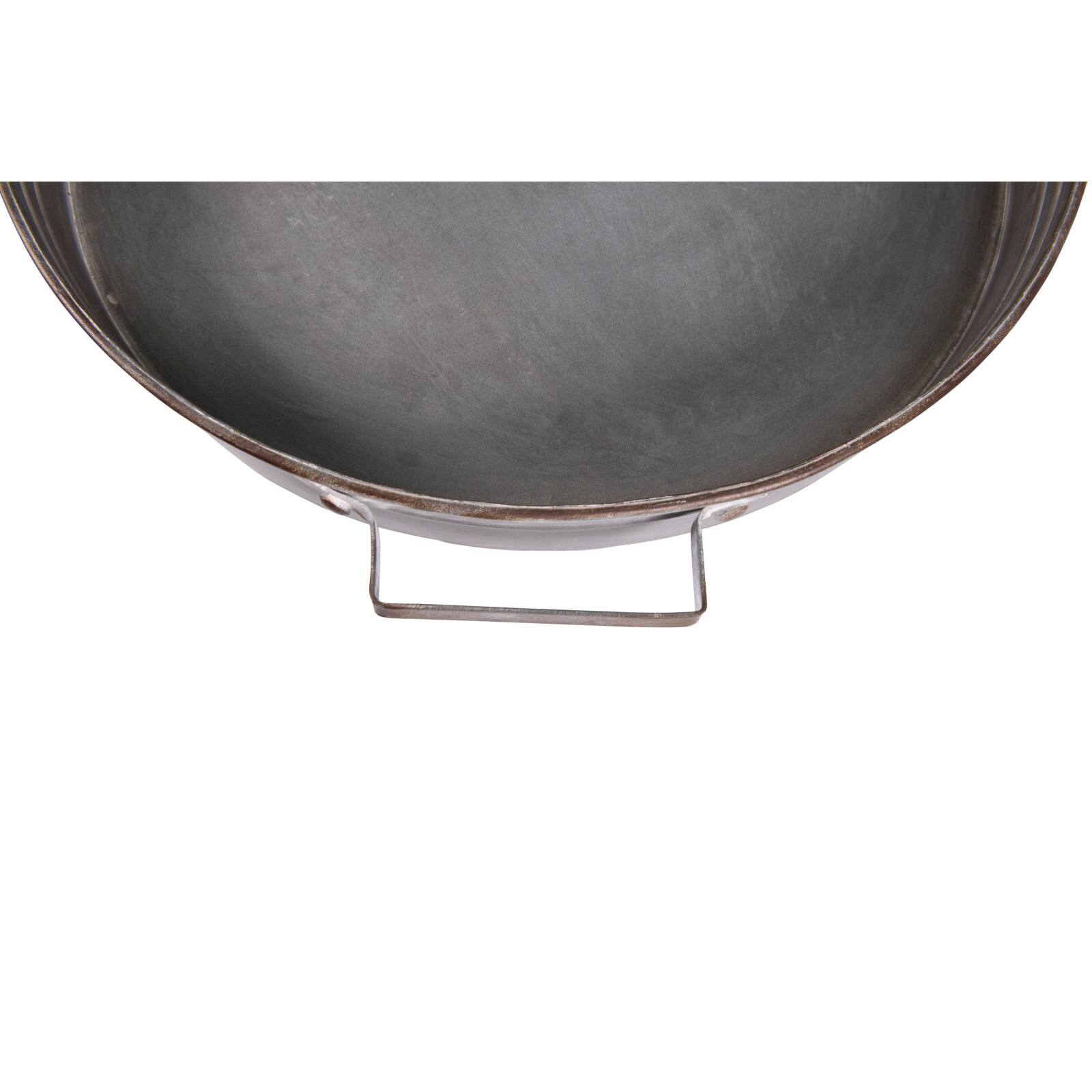 Hello Honey® 19'' Round Decorative Iron Tray with Handles