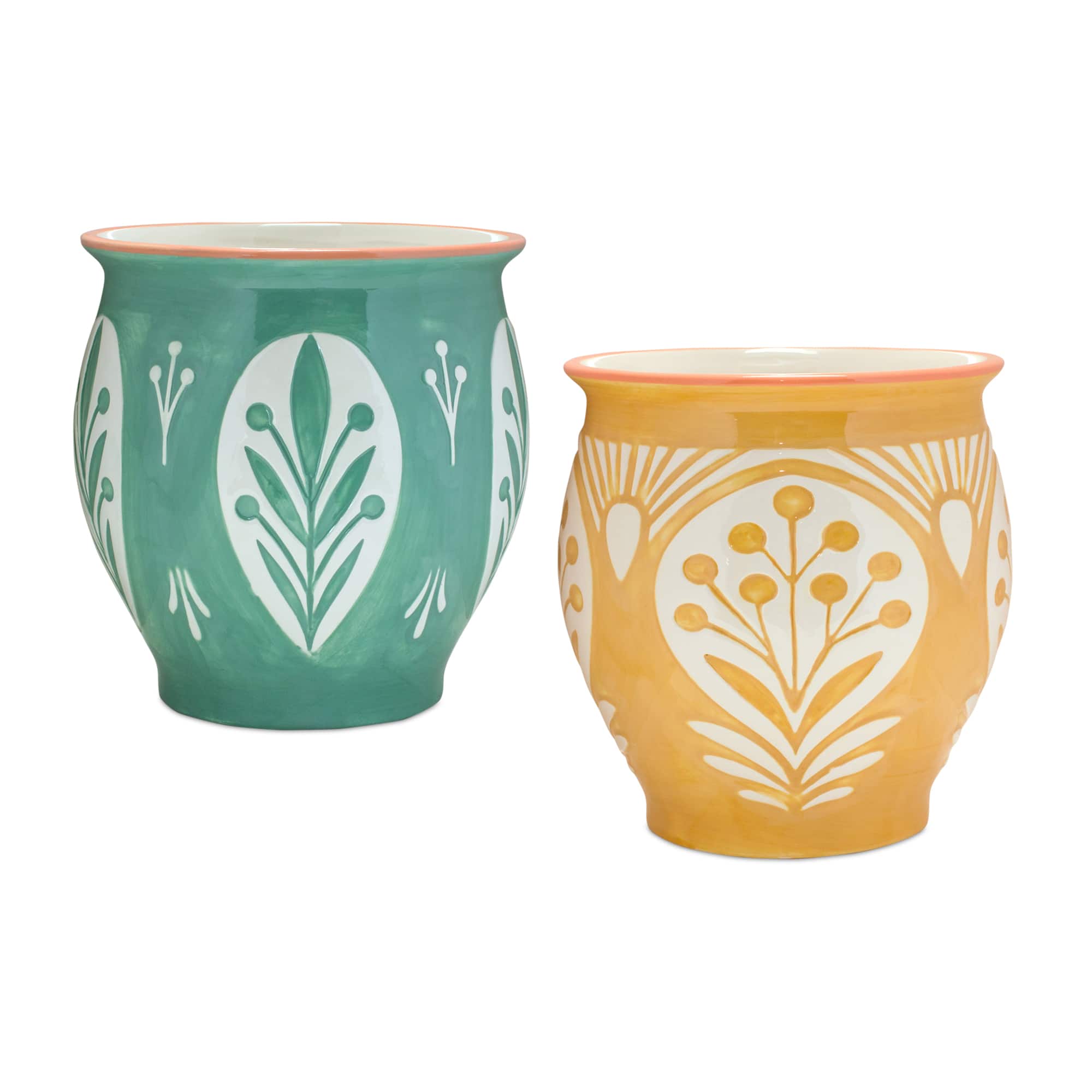 7&#x22; Decorative Ceramic Pot Set