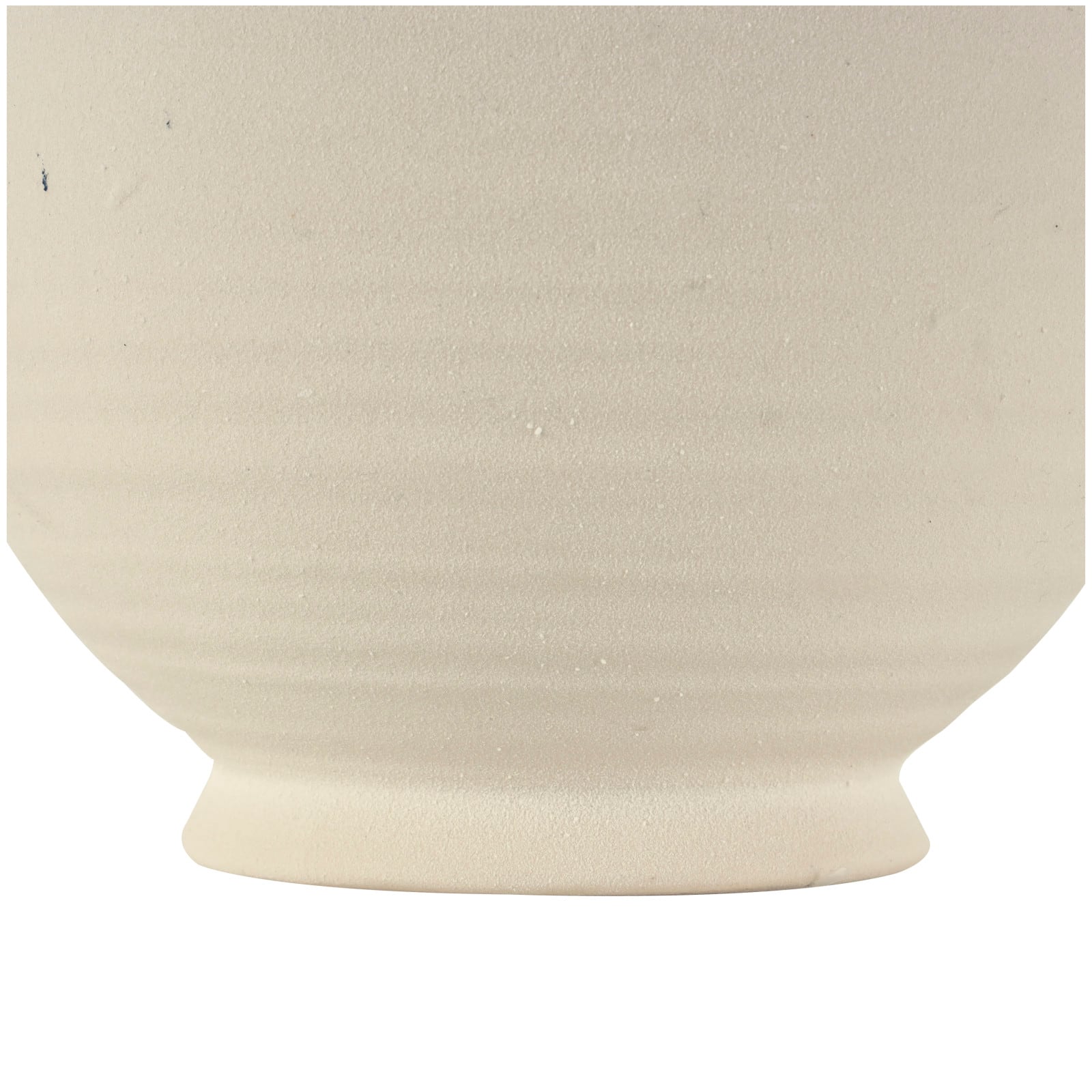 13" Ceramic Textured Vase with Ring Handles