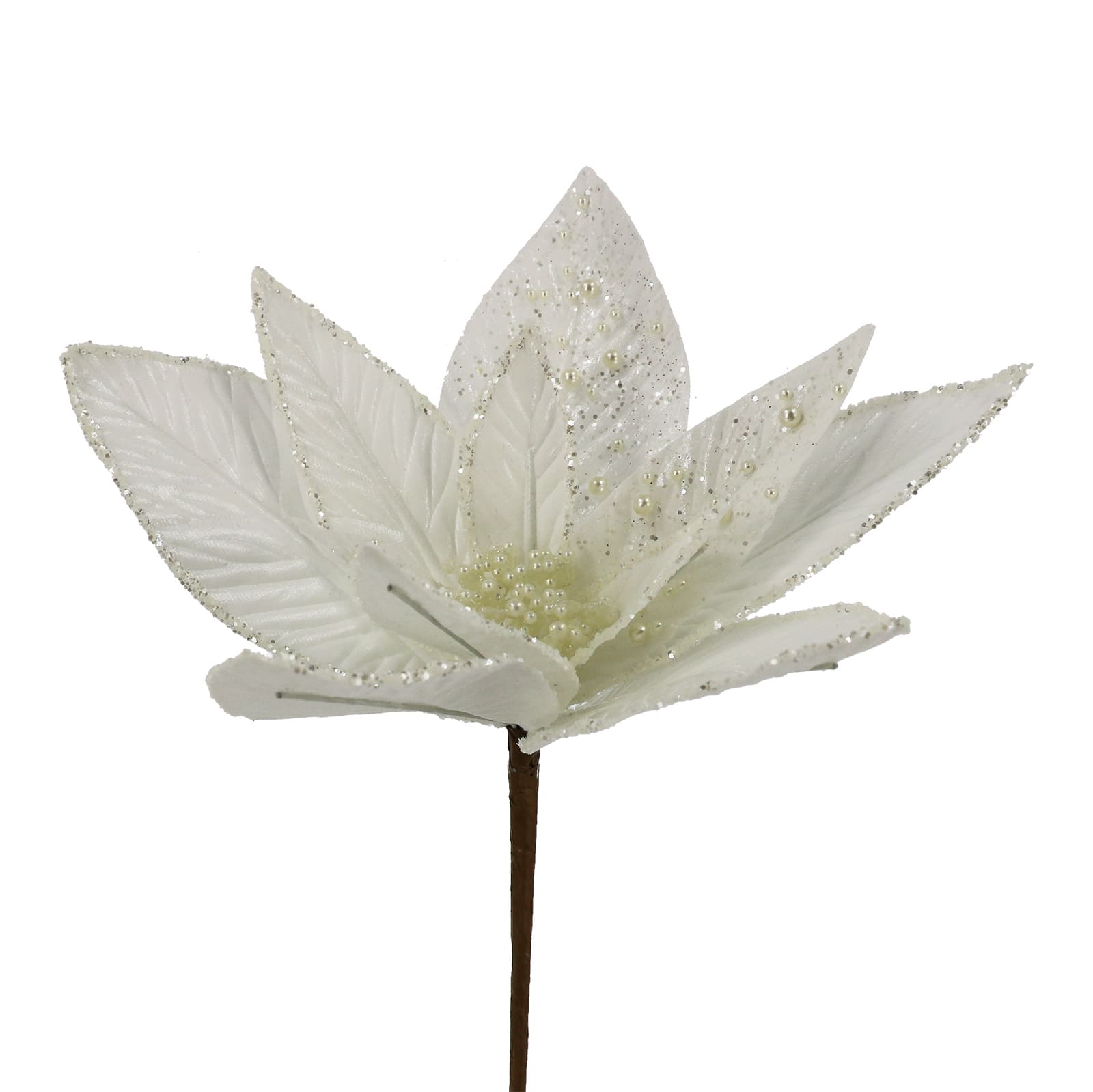 22&#x22; White Pearl Poinsettia Stem by Ashland&#xAE;