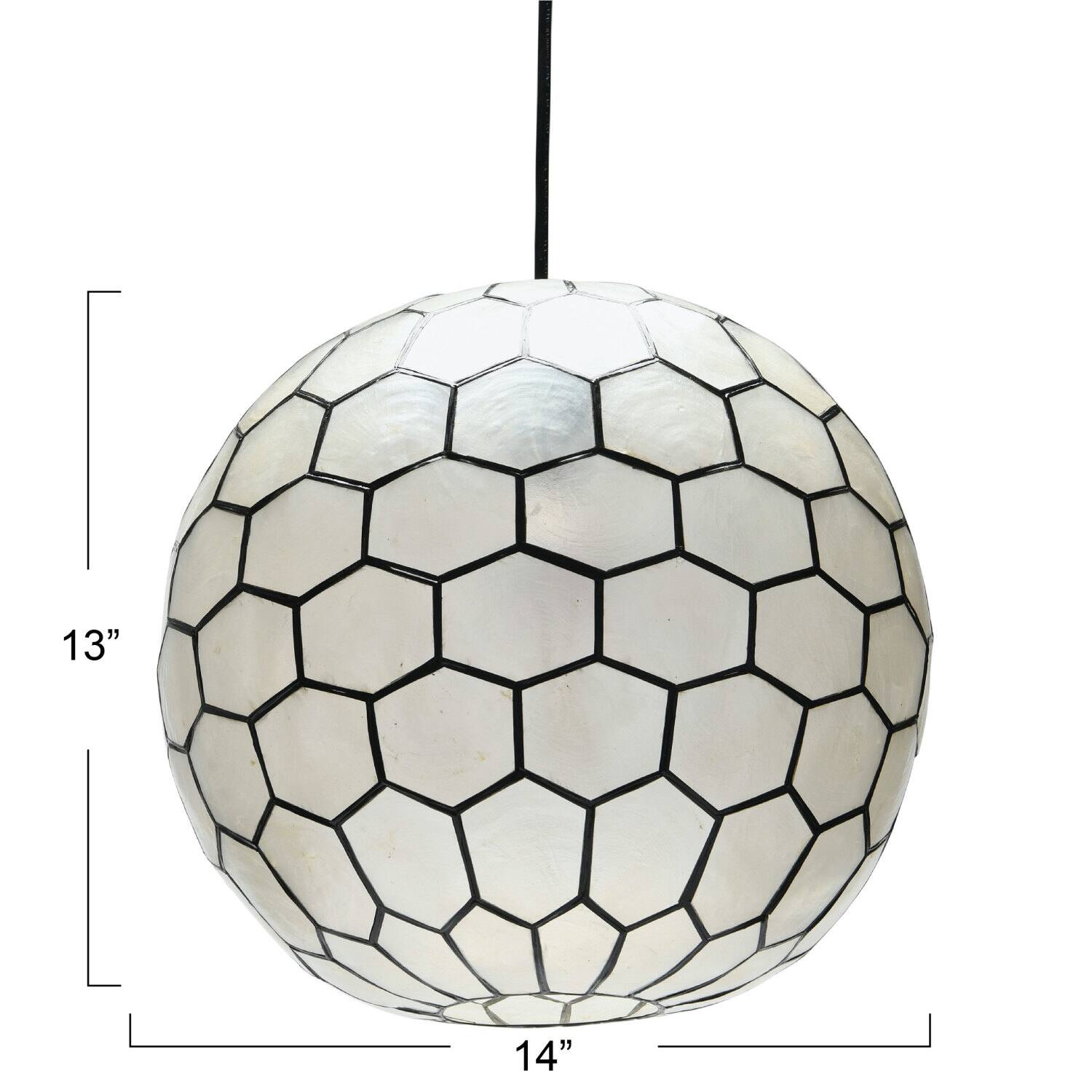 Hello Honey&#xAE; Capiz Honeycomb Ceiling Light