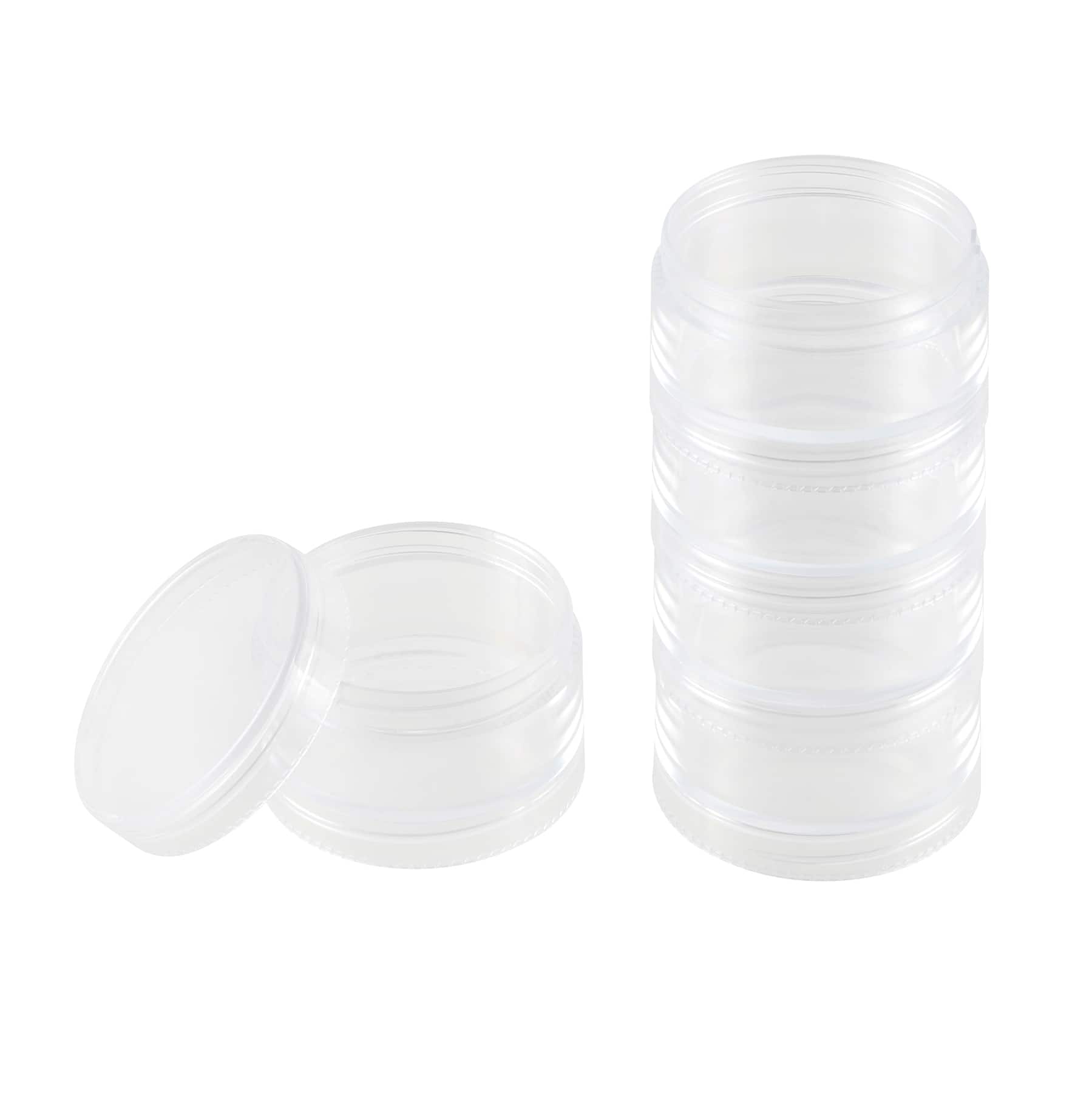 Michaels 2 inch Clear Stackable Bead Storage by Simply Tidy, Size: 2 x 5