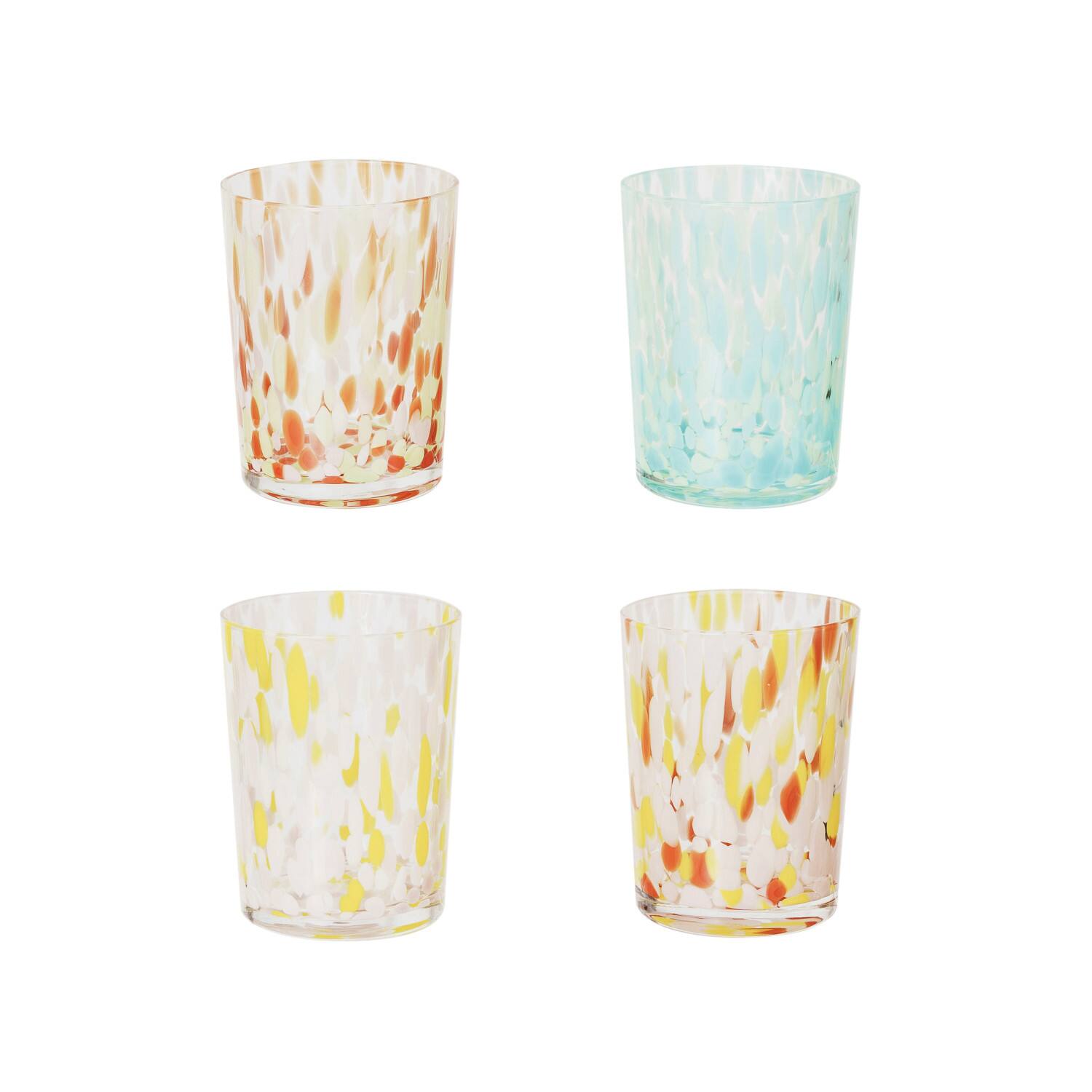 Hello Honey&#xAE; Round Varied Multicolor Drinking Glass Set