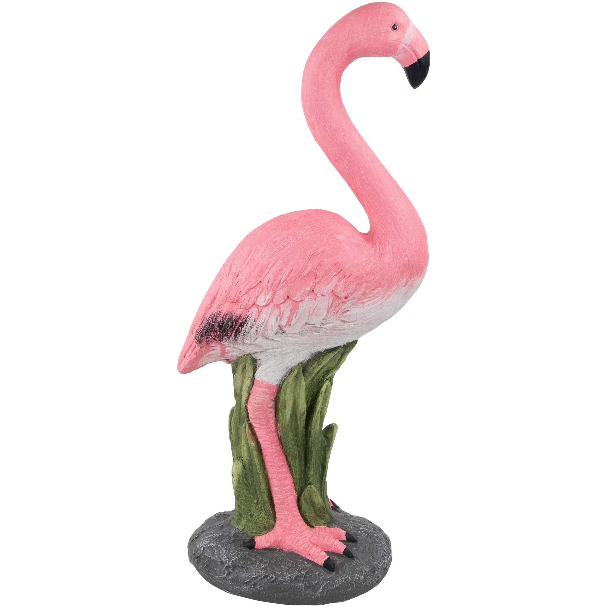 25.5&#x22; Pink Standing Flamingo Outdoor Garden Statue