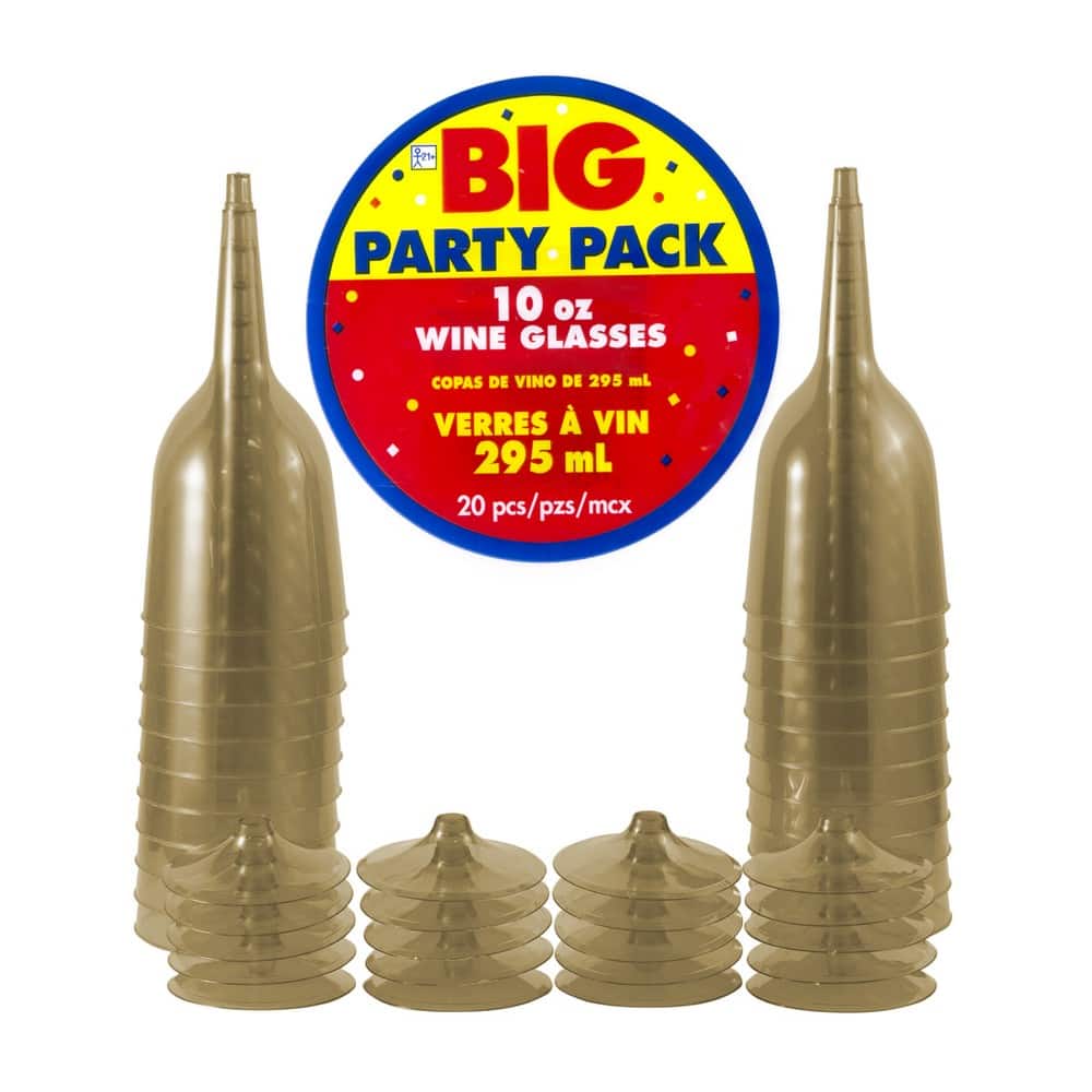 JAM Paper 10oz. Plastic Wine Glasses, 20ct.