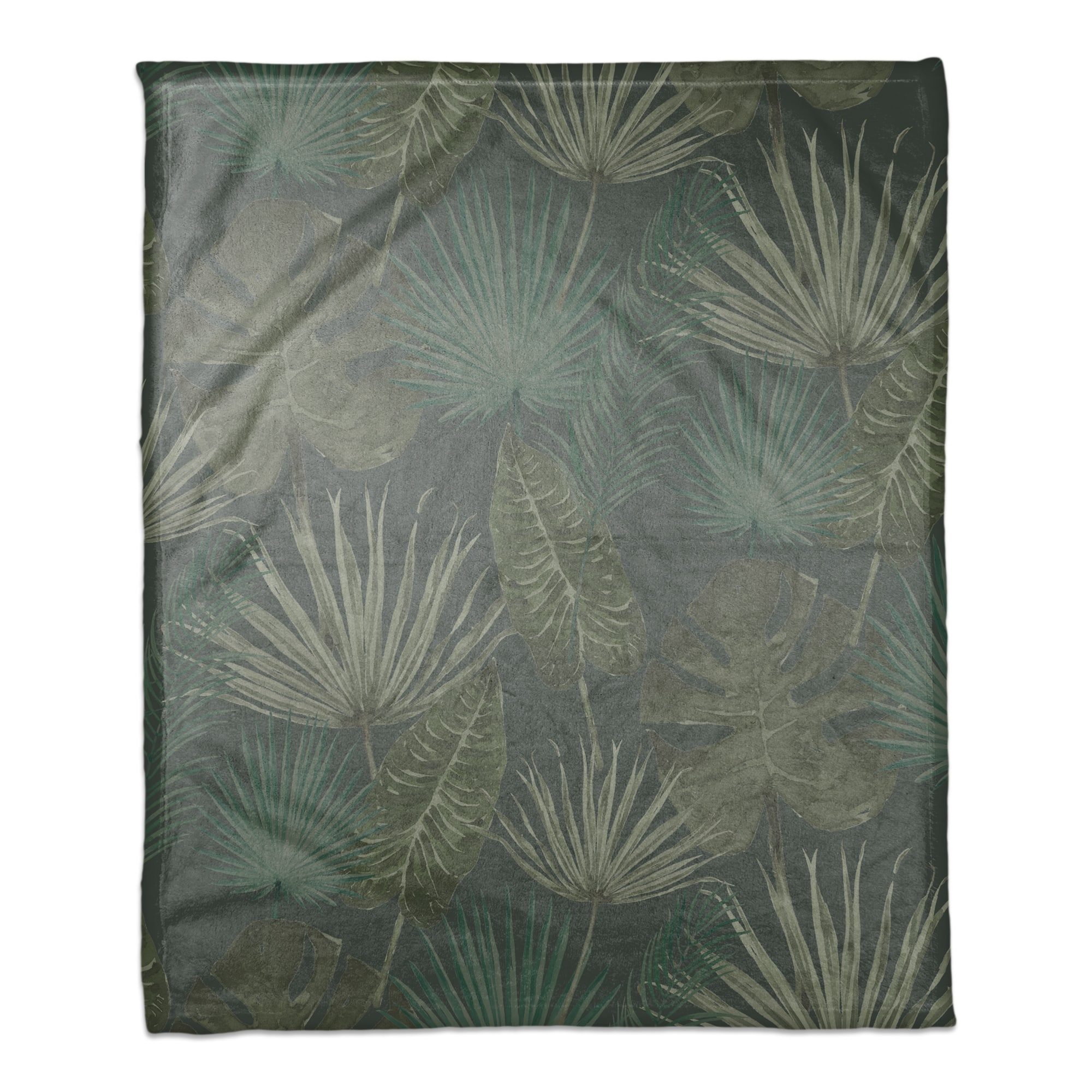 Tropical Palm Coral Fleece Blanket