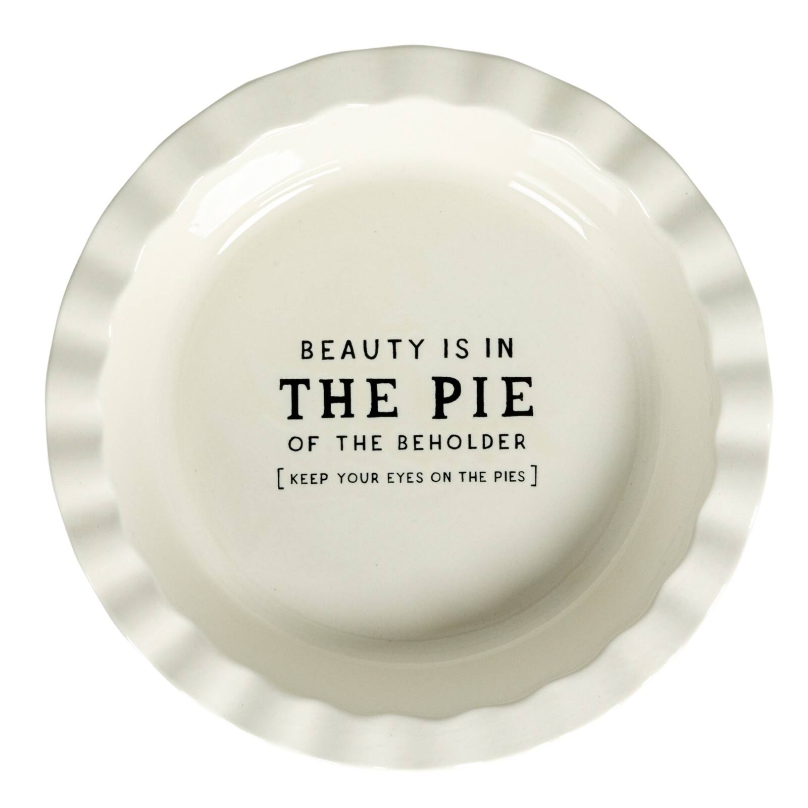 Hello Honey® White 11.25" Round Stoneware Pie Dish