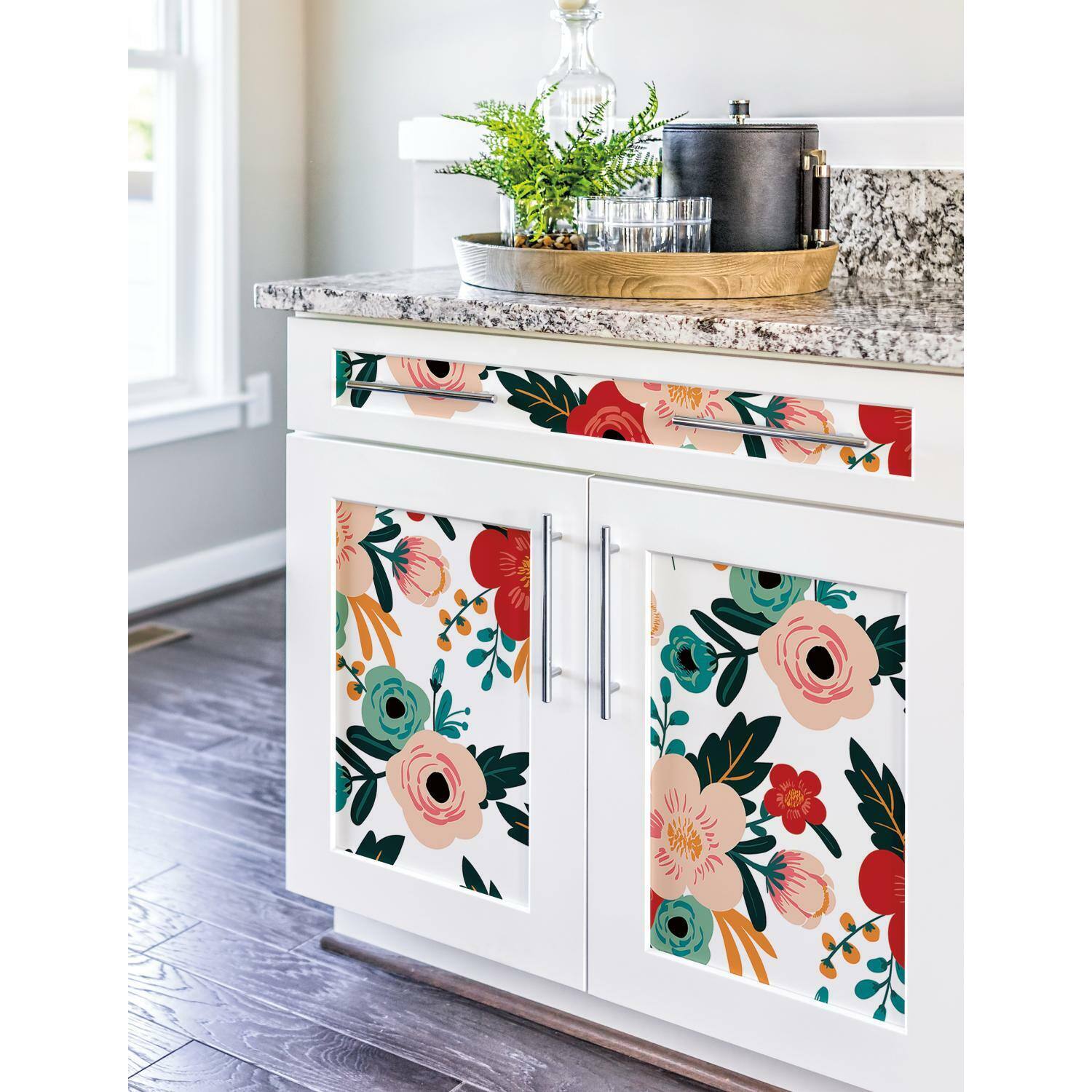 RoomMates Poppy Floral Peel & Stick Wallpaper