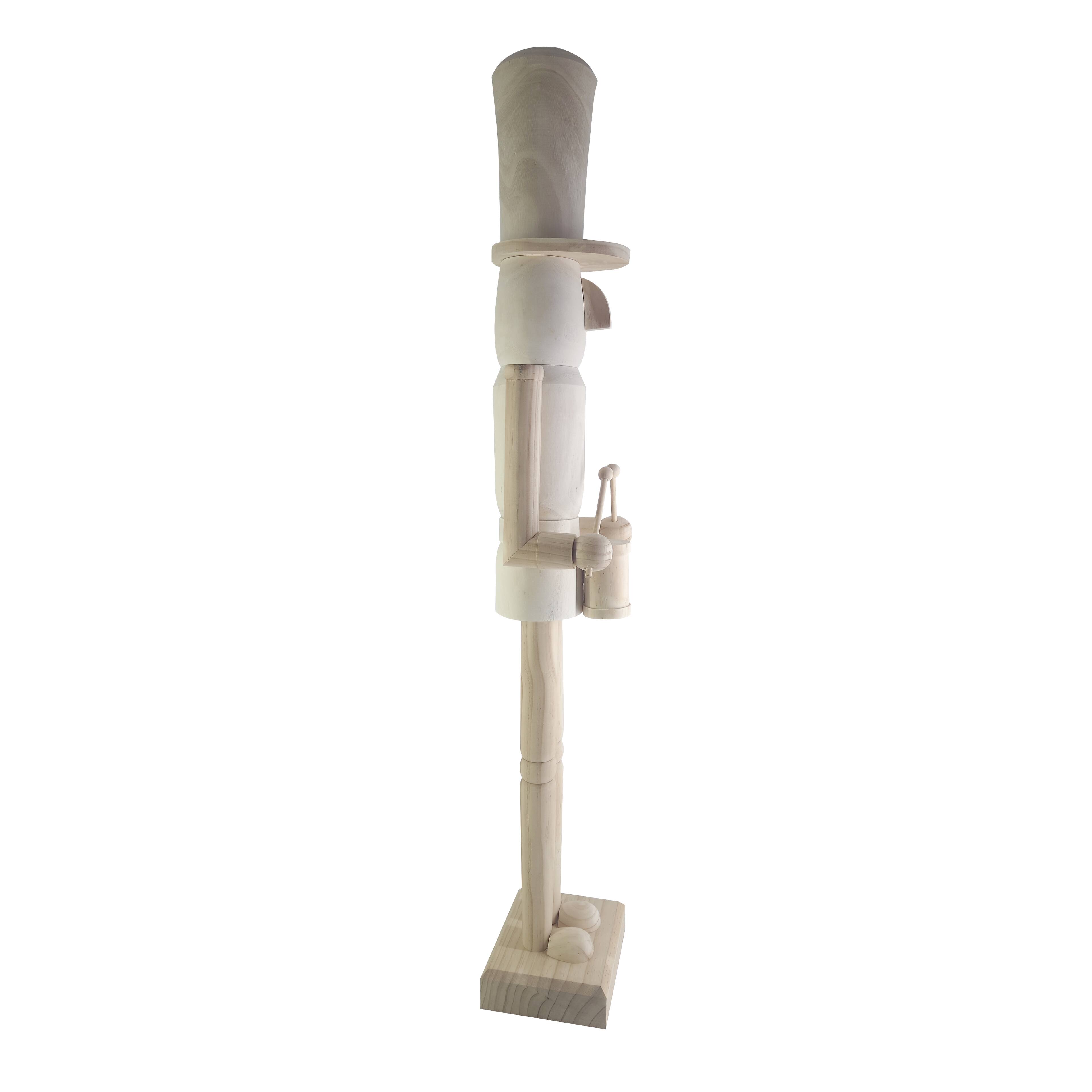 4ft. DIY Pinewood Drummer Nutcracker by Make Market&#xAE;
