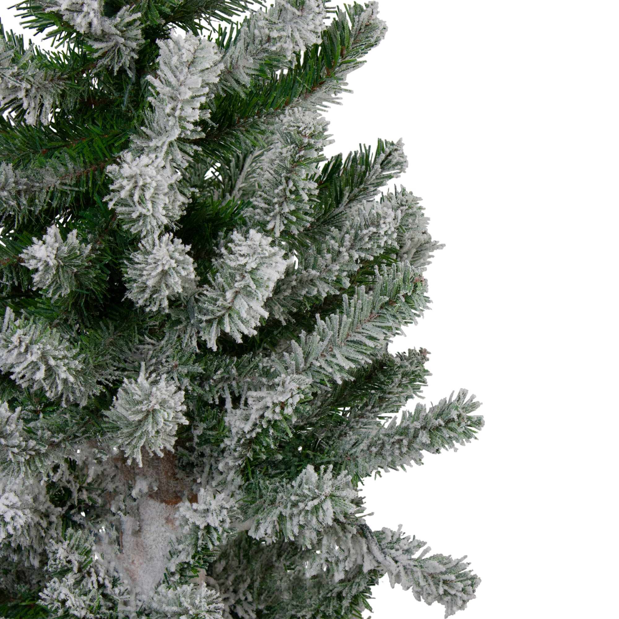 4ft., 5ft., & 6 ft. Unlit Slim Flocked Alpine Artificial Christmas Tree Set