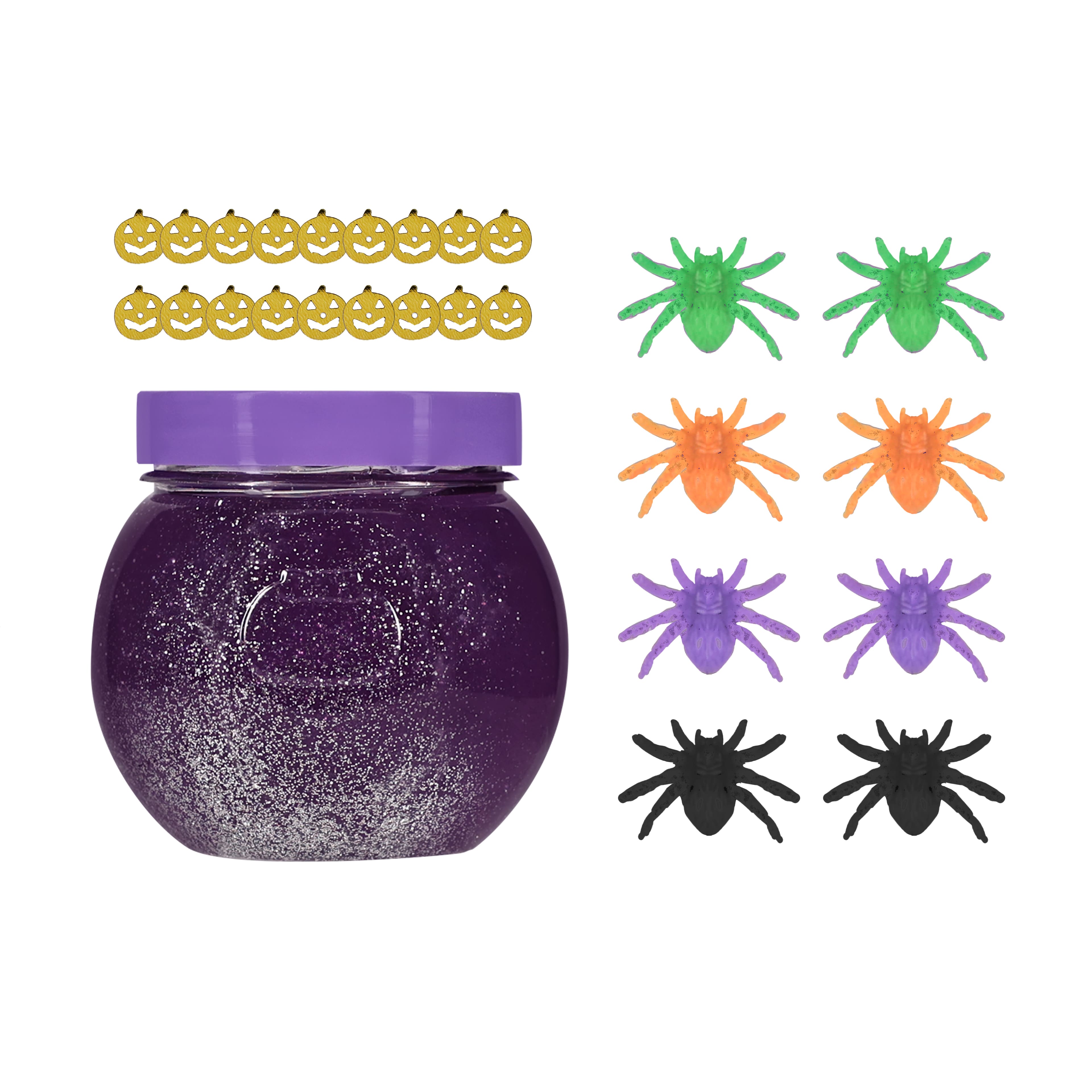 Purple Slime Cauldron with Spiders &#x26; Confetti by Creatology&#x2122;