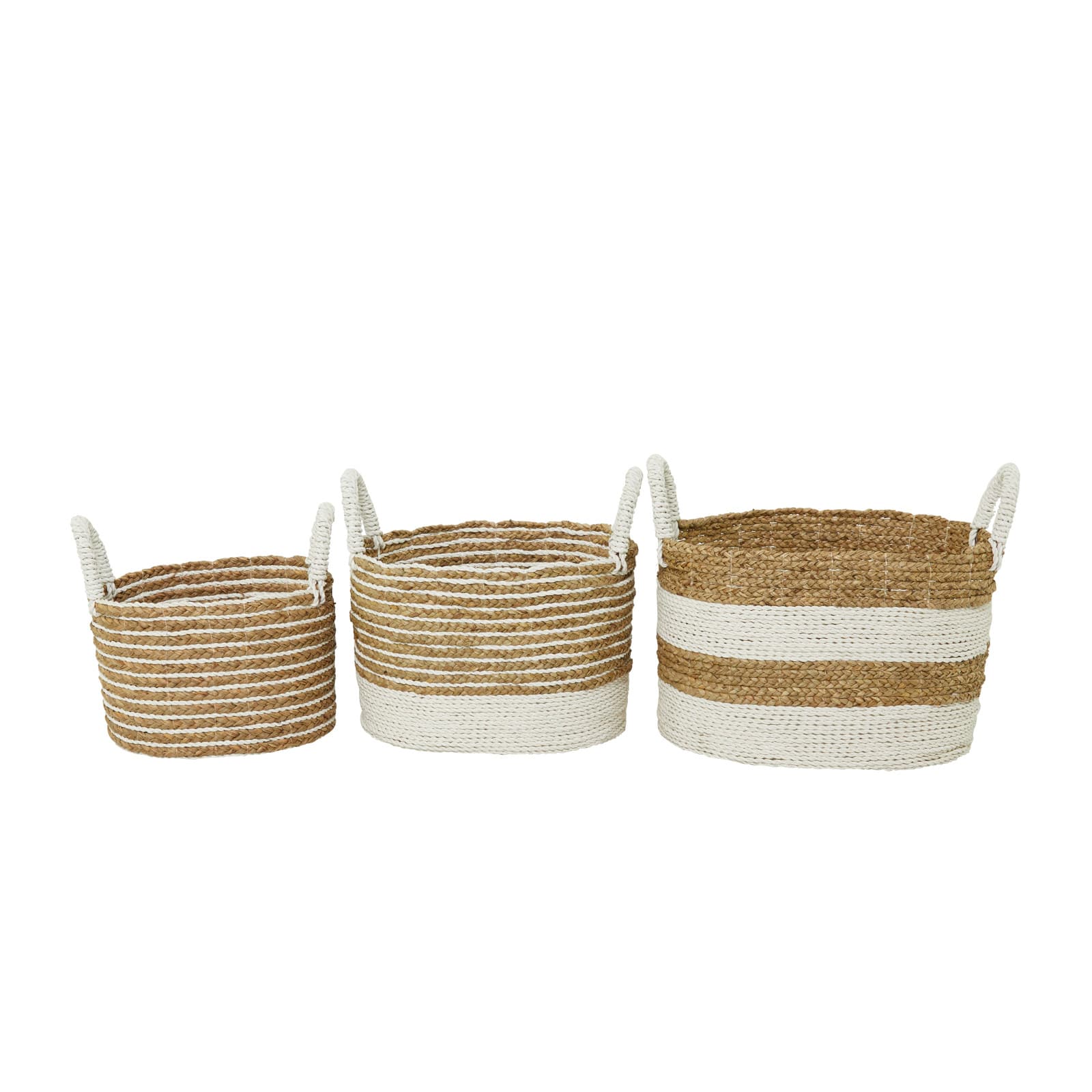 Brown Seagrass Bohemian Storage Baskets, 3ct.