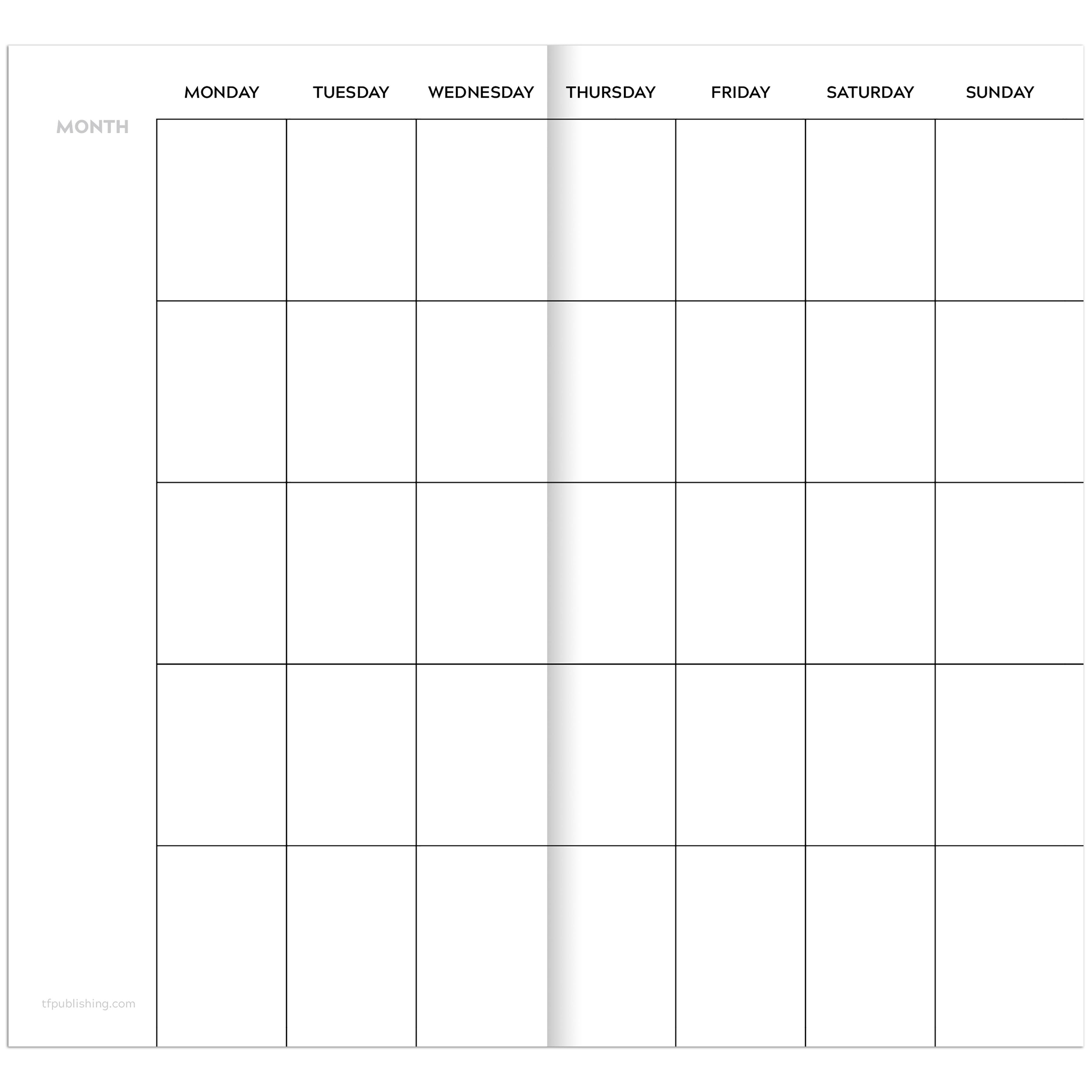 TF Publishing Classic Navy Undated Monthly Pocket Planner