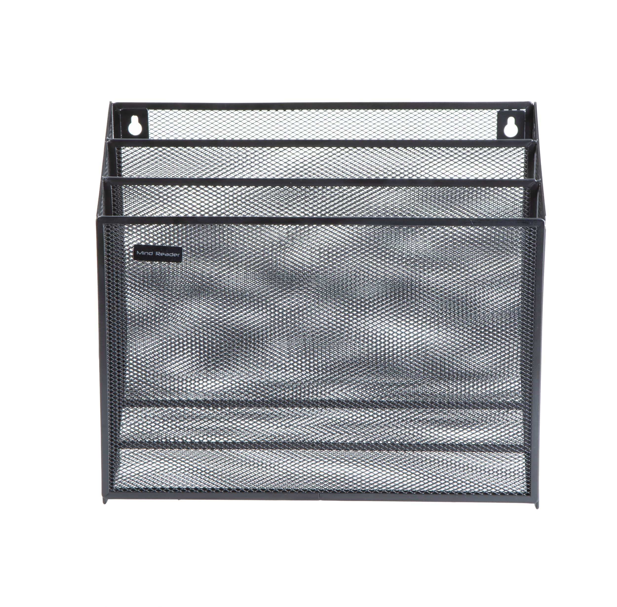 Mind Reader 3-Tier Vertical Mesh Wall File Holder