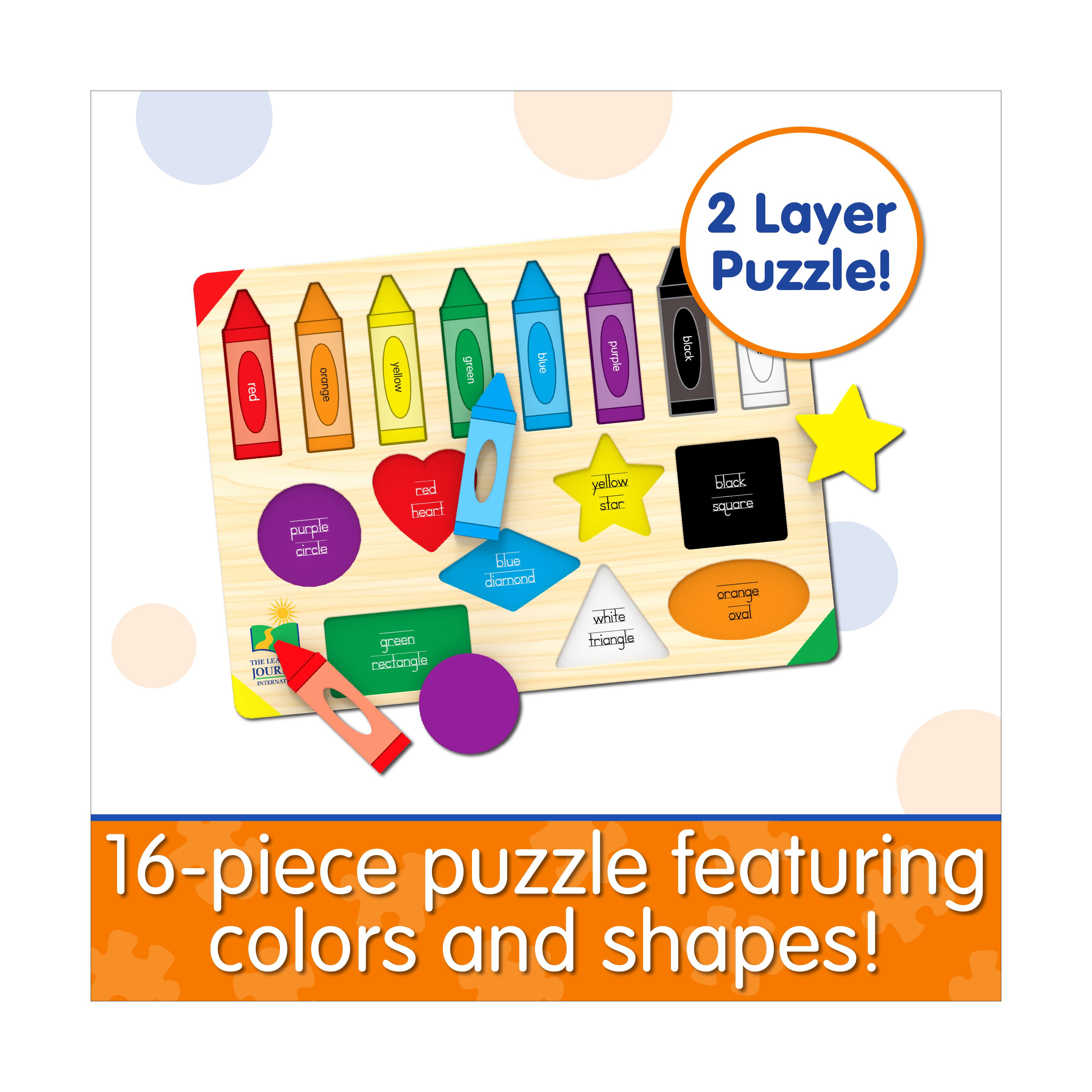 Lift & Learn Puzzle - Colors & Shapes: 16 Pcs