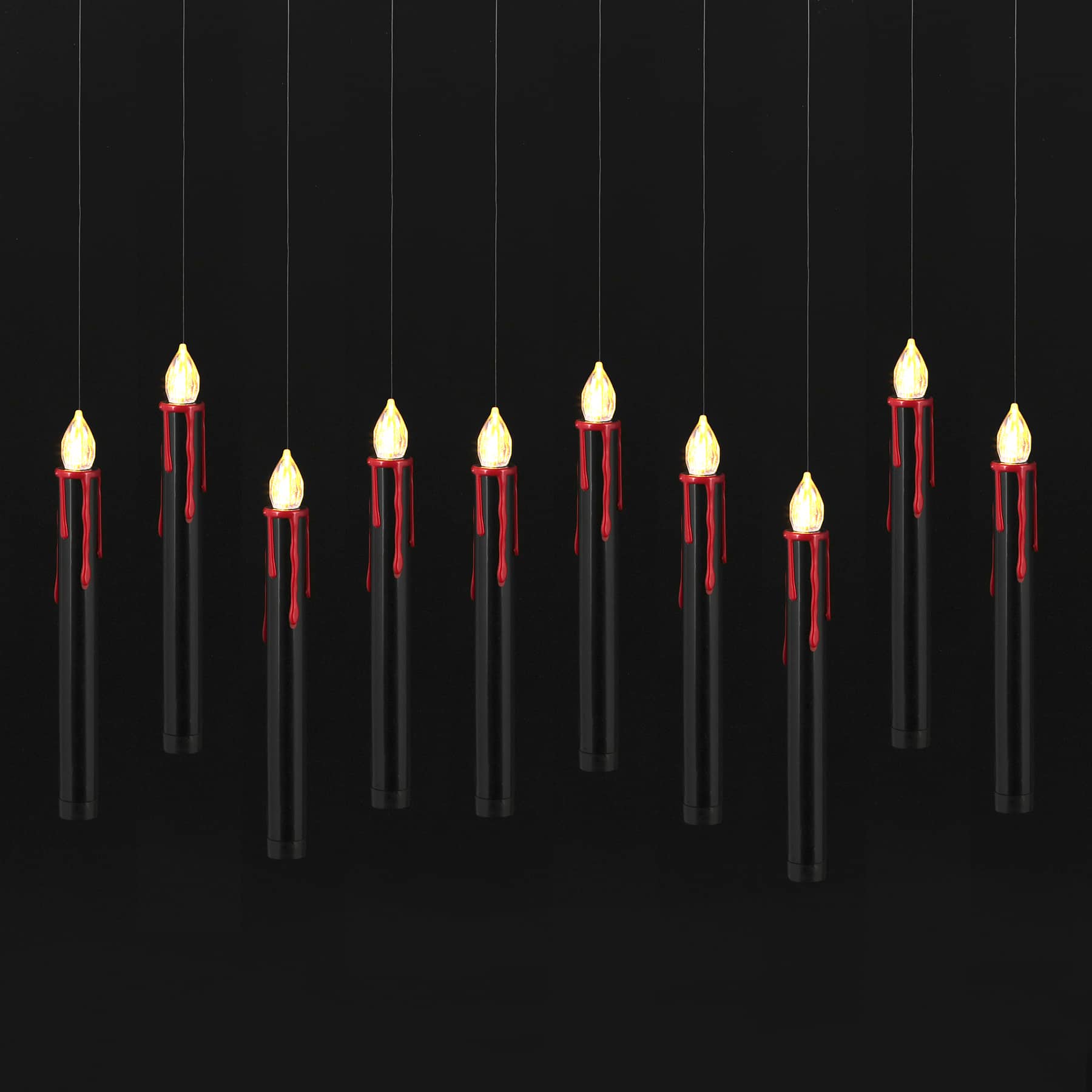 10ct. Warm White Hanging Bleeding Candles with Remote by Ashland&#xAE;