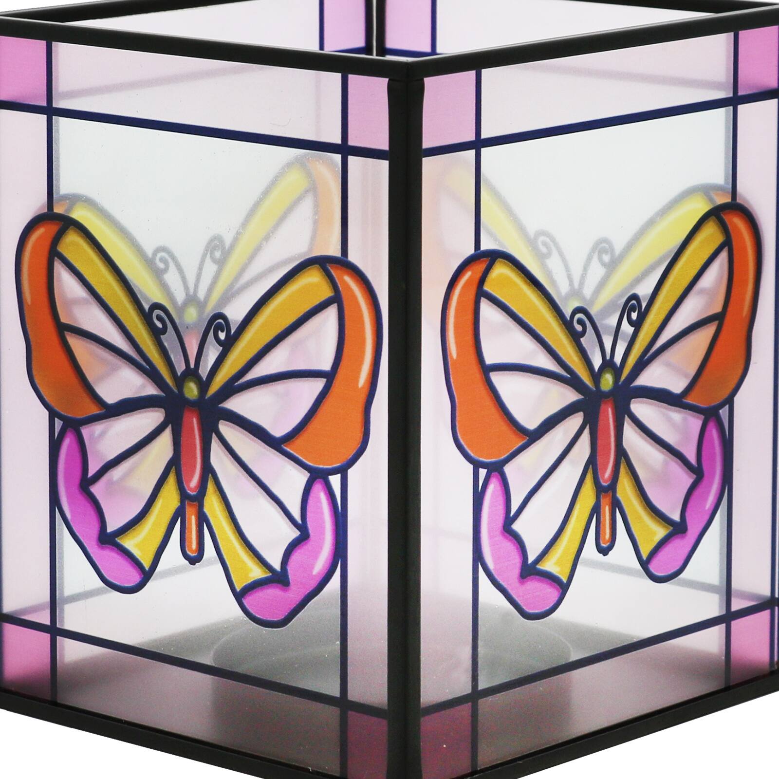 6" Butterfly Glass Lantern by Ashland®