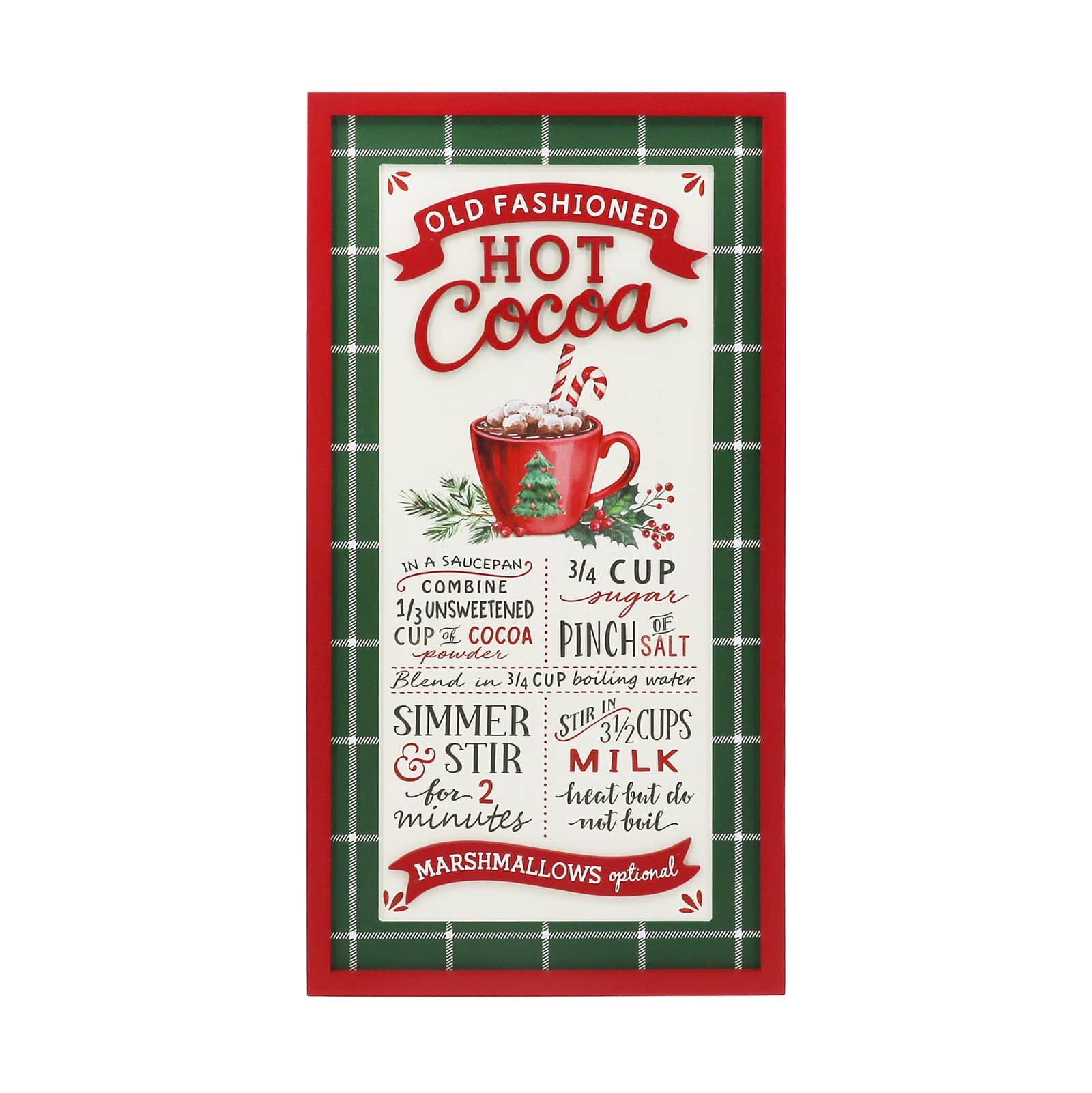 18&#x22; Hot Cocoa Recipe Wall Sign by Ashland&#xAE;