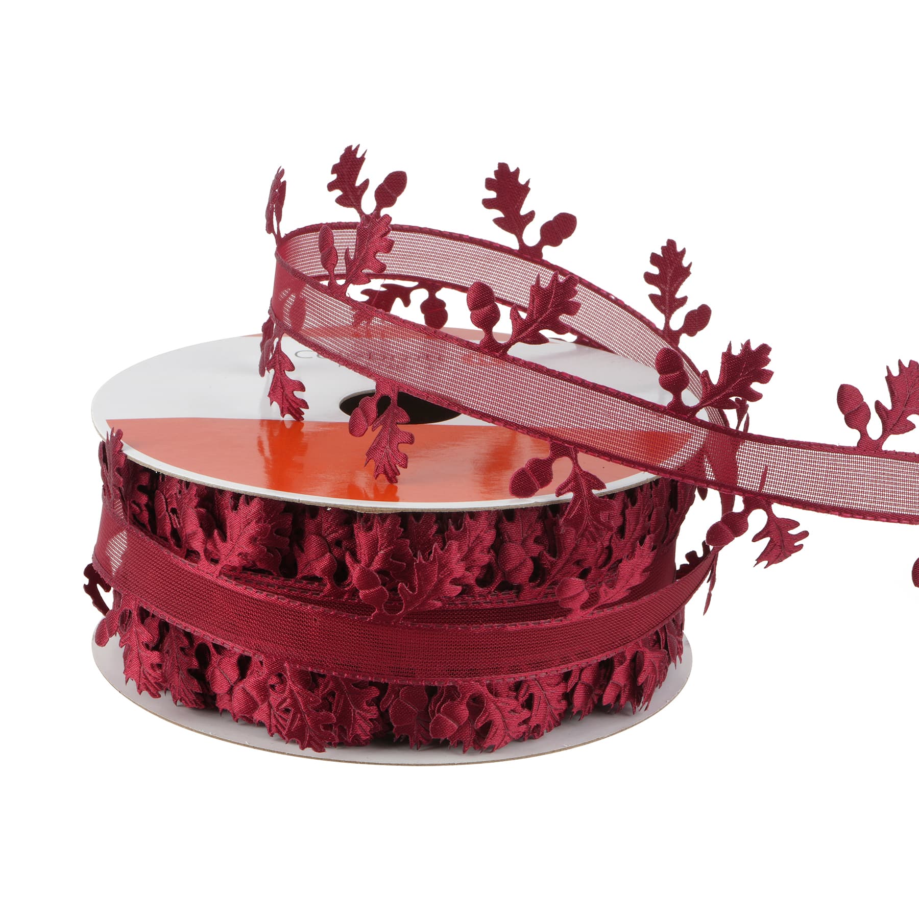 1.5" x 30ft. Red Leaf Ribbon by Celebrate It®