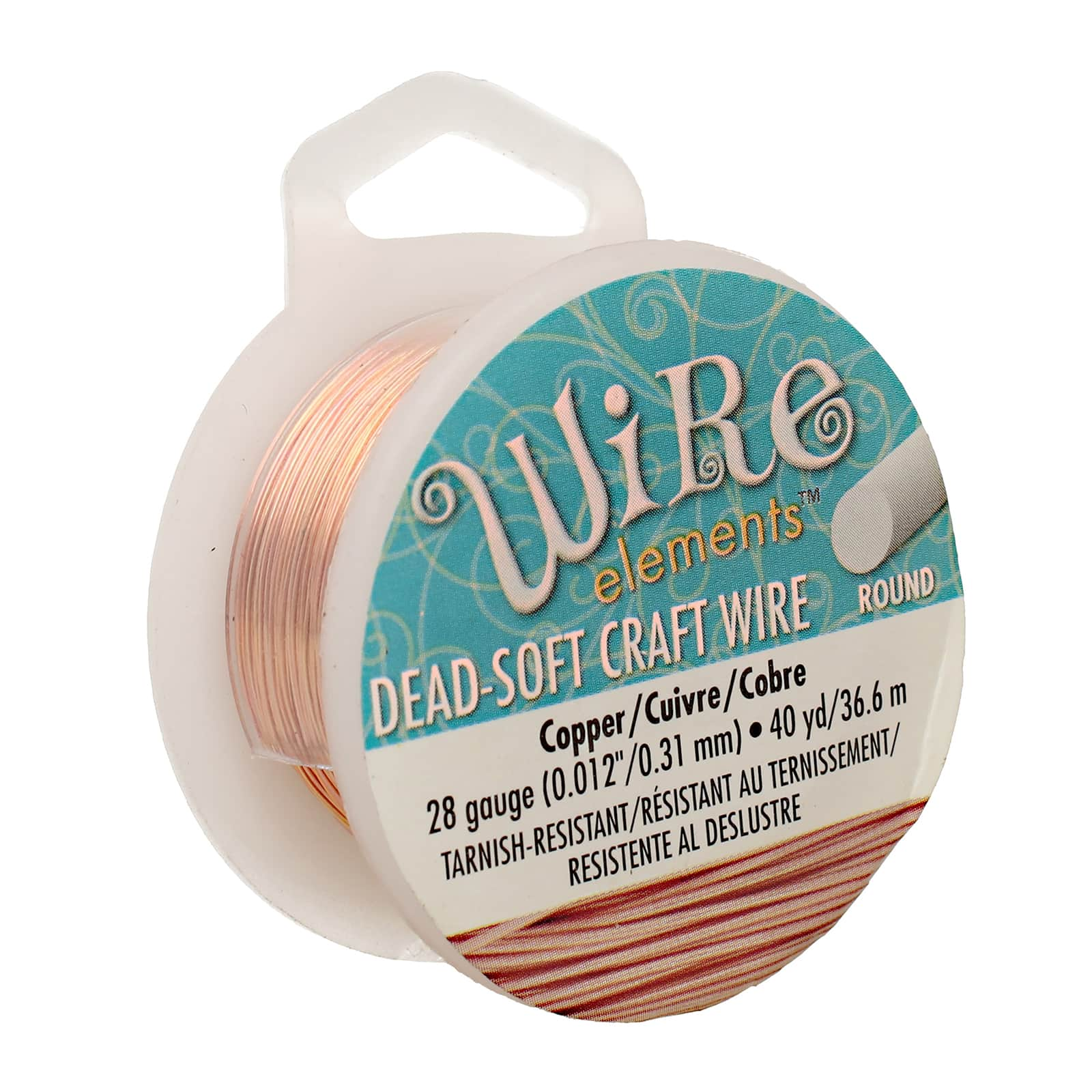 Artistic Wire, 28 Gauge Tarnish Resistant Colored Copper Craft Jewelry  Wrapping Wire, Black, 40 yd