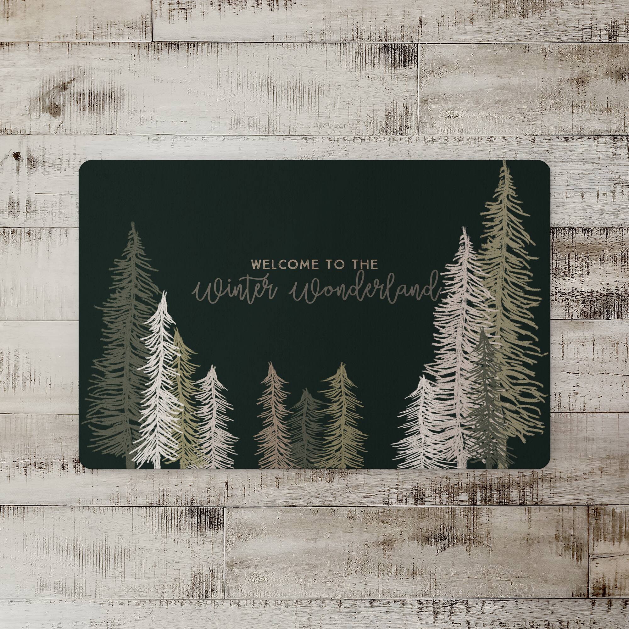 Dark Welcome Winter Wonderland 27x18 Floor Mat