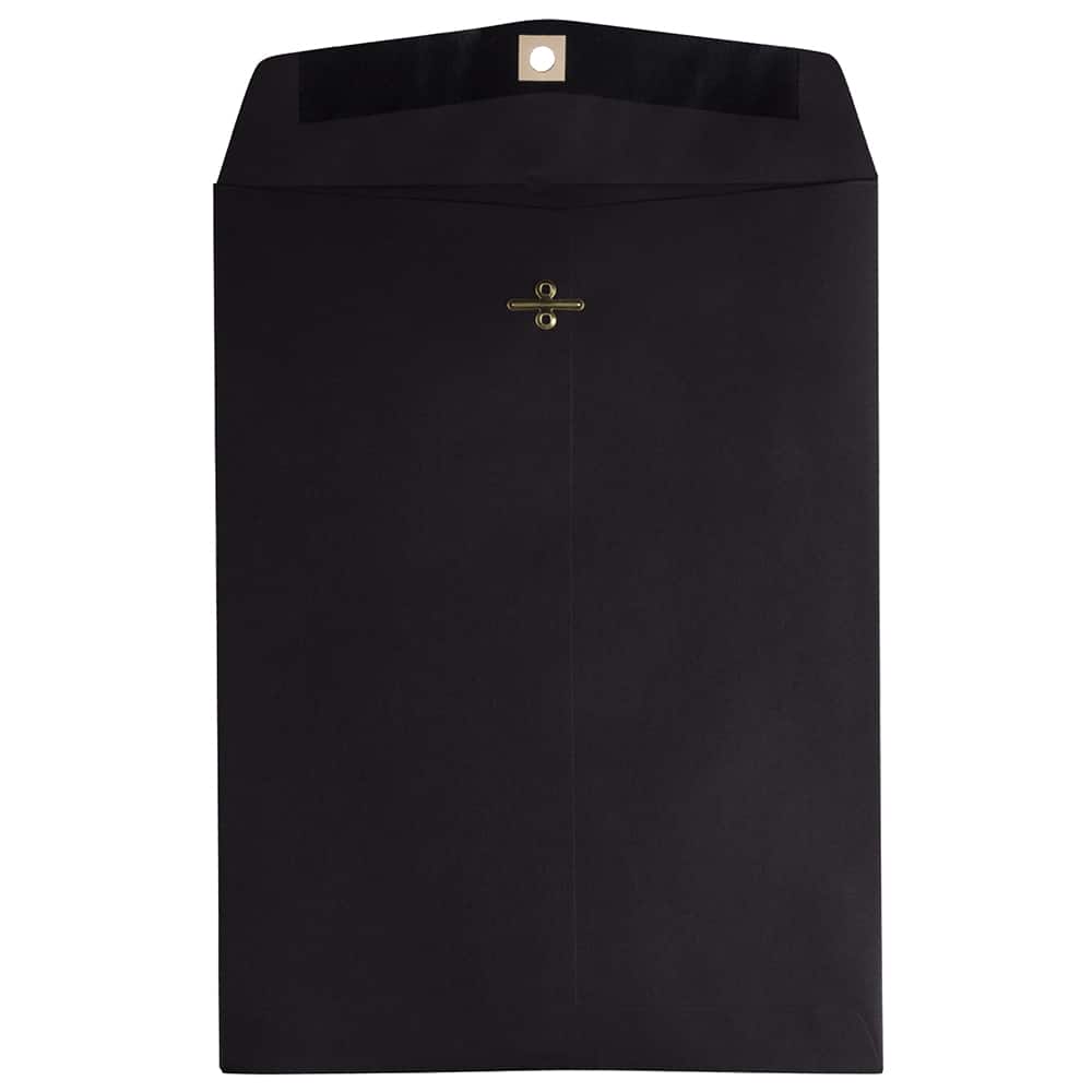 JAM Paper 9" x 12" Smooth Black Open End with Clasp Catalog Envelopes