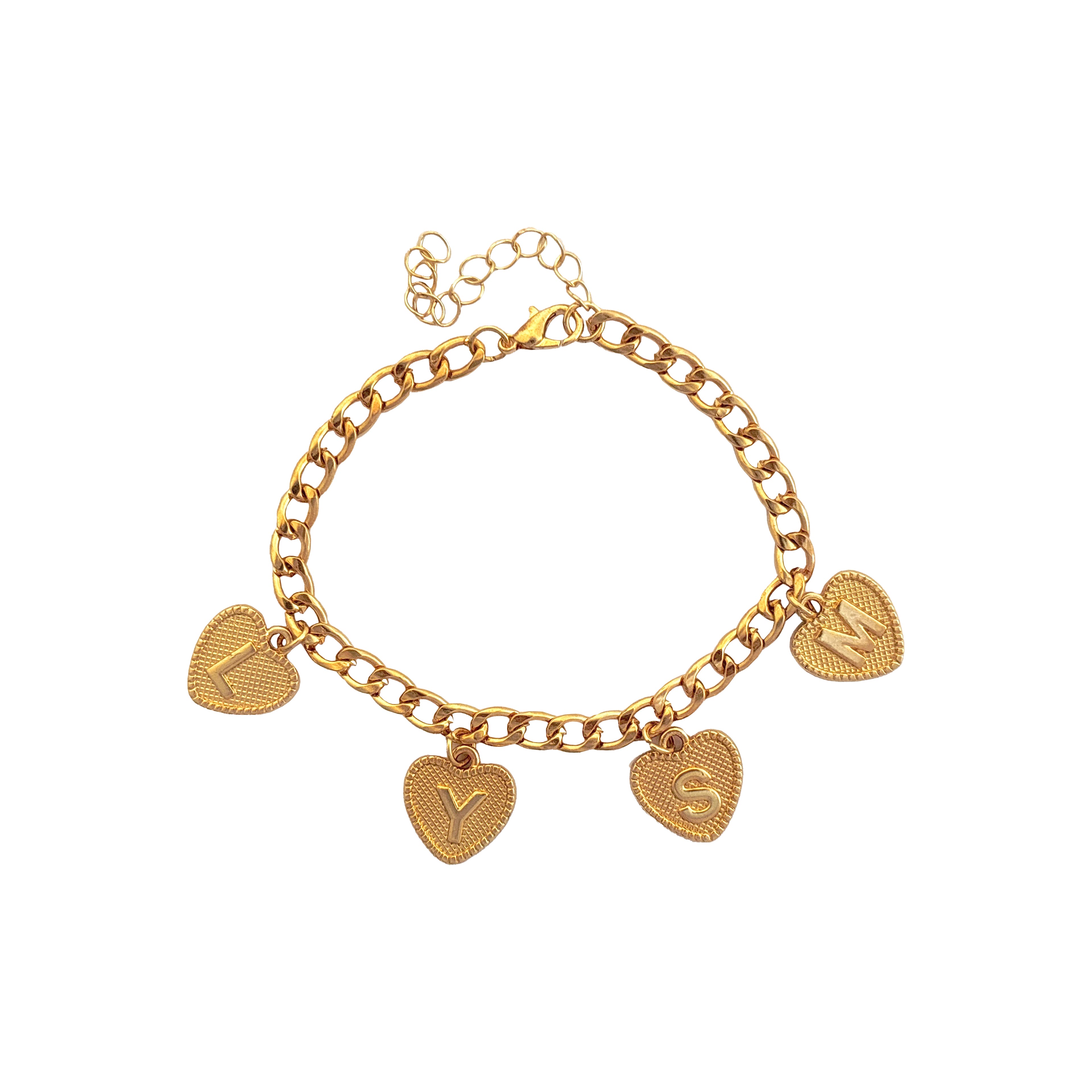 Blue Moon Studio&#x2122; Gold-Colored Heart Alphabet Charm Set